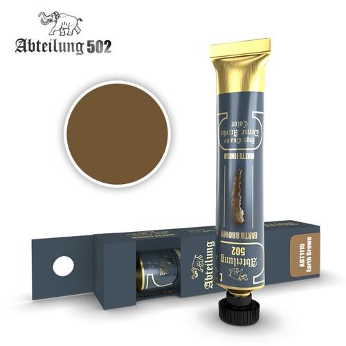 Abteilung 502 ABT1115 Earth Brown Dense Acrylic Paint - 20mL Tube for Miniature Painting, Model Kits & Art Projects | Premium Quality Oil-Style Acrylics for Artists & Hobbyists