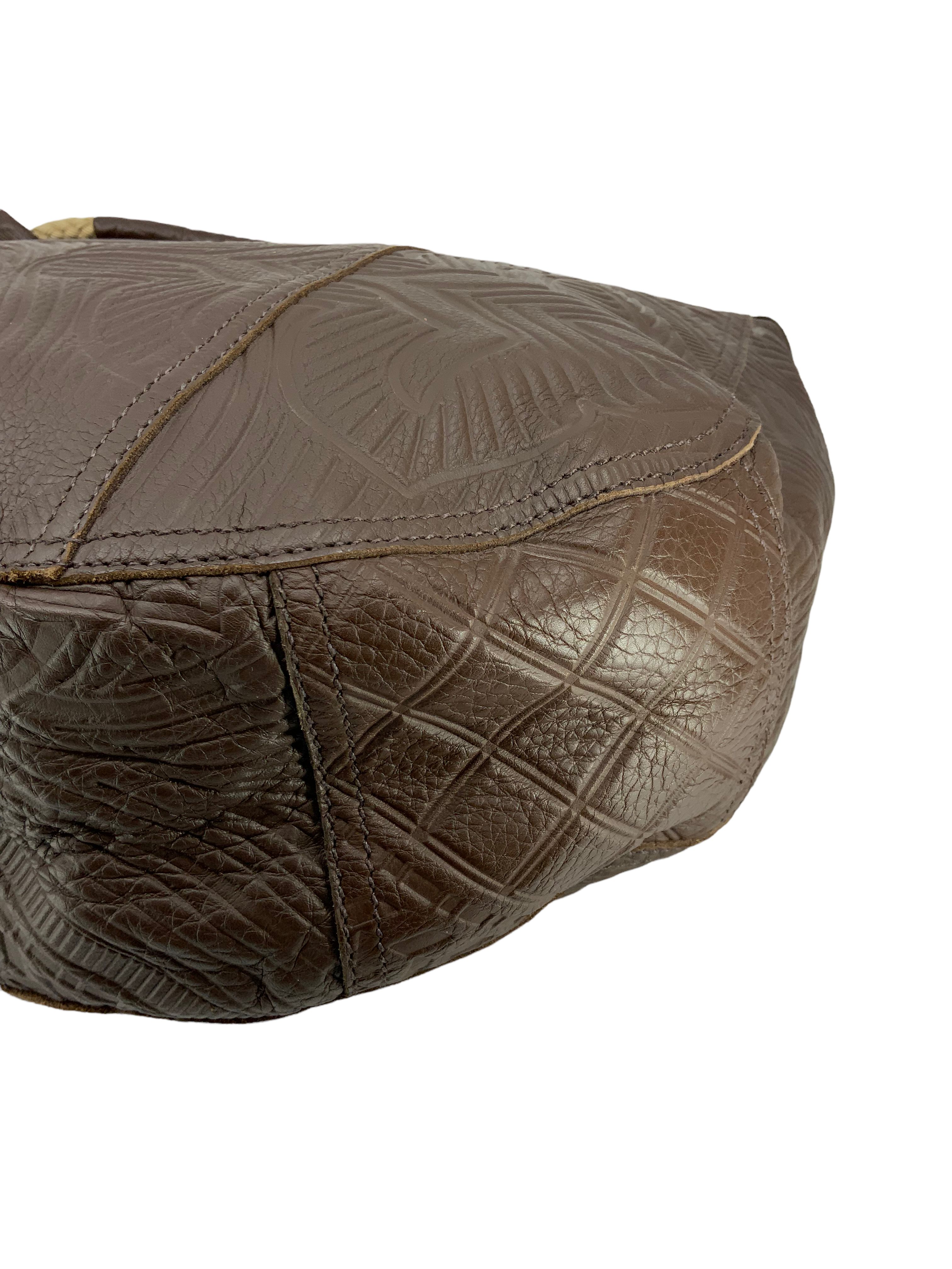 Prada Embossed Leather Large Hobo Bag for Women | Luxury Designer Handbag | Perfect for Work, Travel & Everyday Use