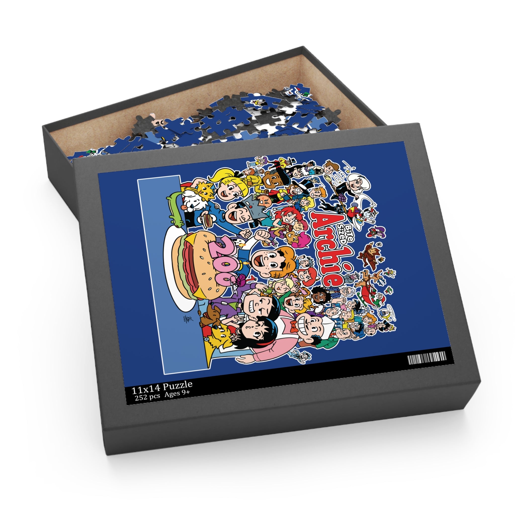 Bite Sized Archie 200th Story Jigsaw Puzzle - 120, 252, 500 Piece Options with Cheeseburger Cake Design | Perfect for Family Game Nights, Birthday Gifts & Comic Book Fans
