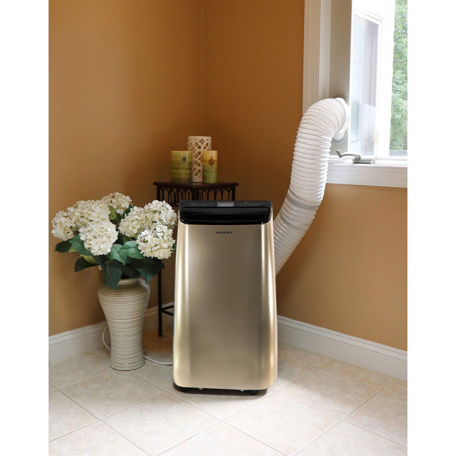 Amana 10000 BTU Portable Air Conditioner - Compact Cooling Unit for Rooms Up to 450 Sq Ft - Perfect for Bedrooms, Offices & Small Apartments