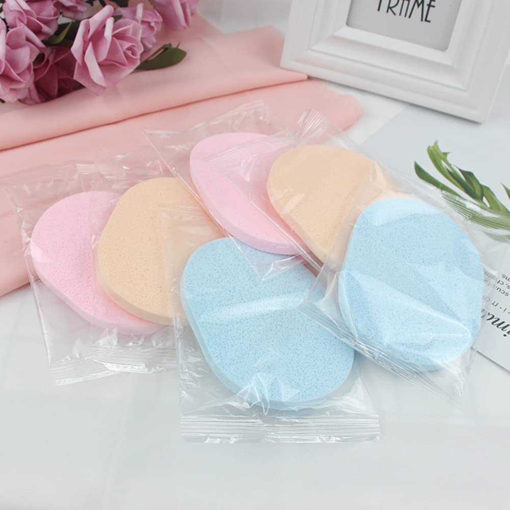 Maple 4-Pack Reusable Facial Cleansing Sponges - Gentle Makeup Remover & Exfoliating Puff for Sensitive Skin | Oval Shape for Face Washing & Powder Application | Perfect for Daily Skincare & Travel