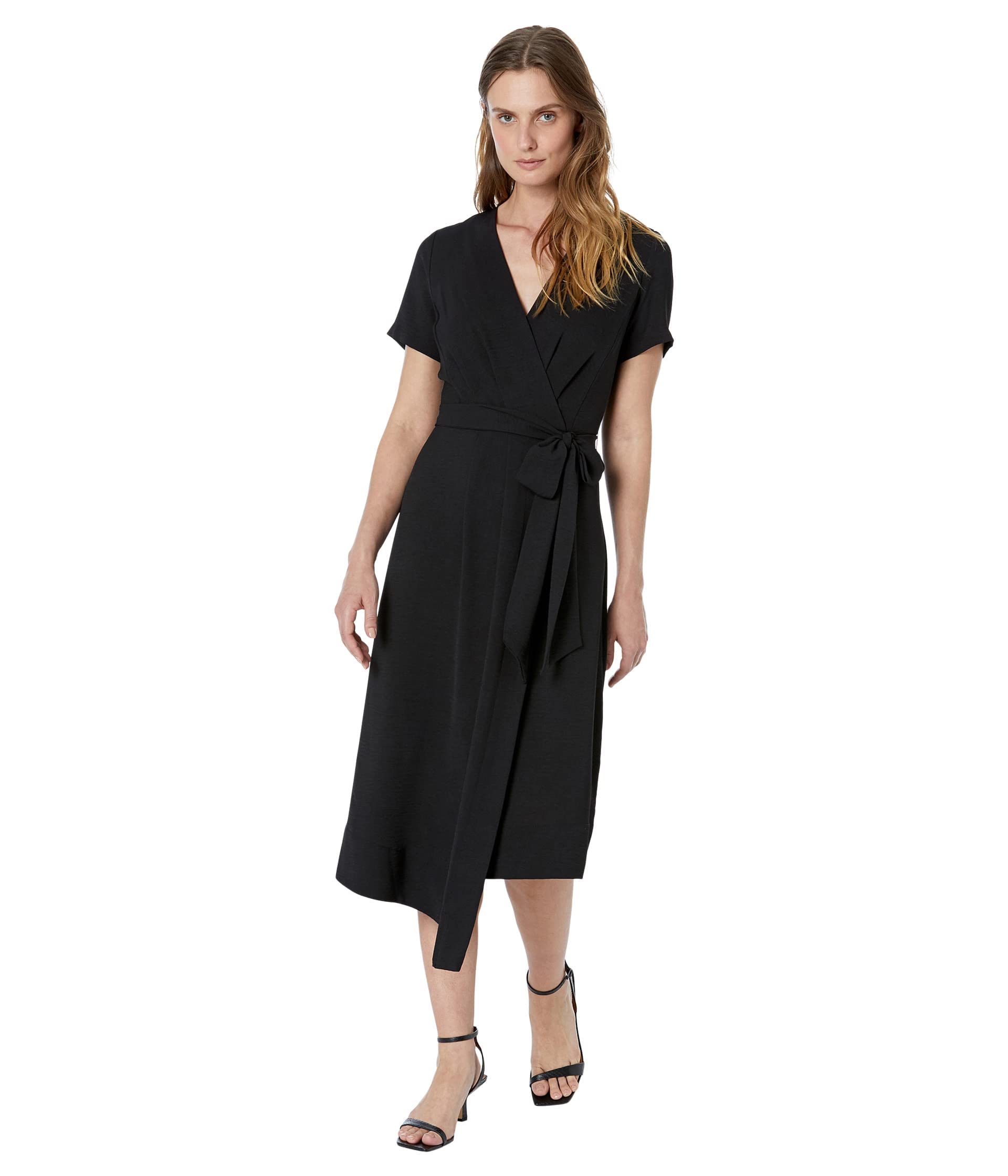 Calvin Klein Women's Short Sleeve Wrap Dress - Flattering Casual & Office Wear for Summer | Perfect for Work, Date Night & Vacation Outfits