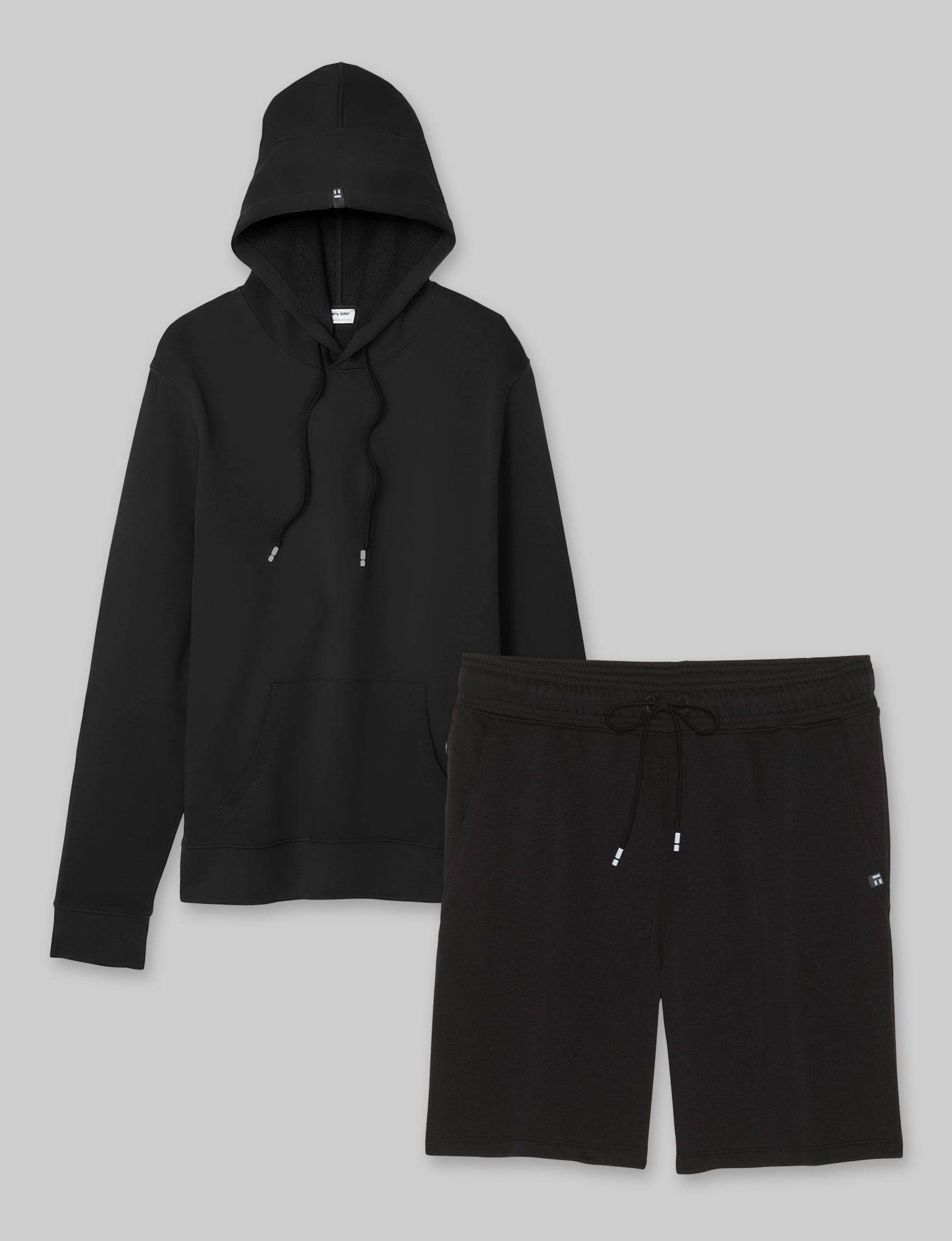 French Terry Hoodie and Shorts Set for Women - Soft Cotton Lounge Wear, Casual Outfit for Home, Gym, and Travel | Comfortable Athleisure Two-Piece