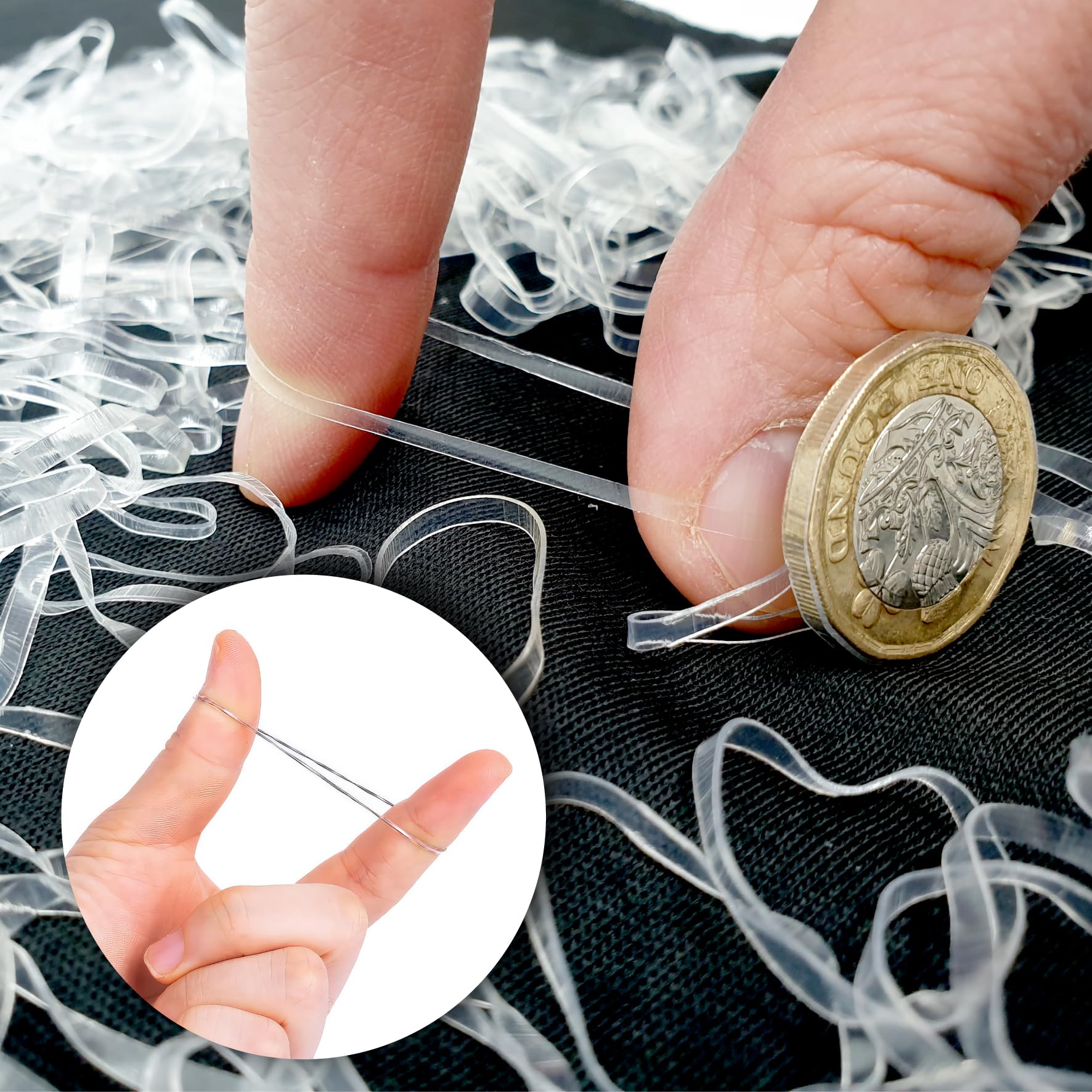 700 PCS Clear Hair Elastics - No Metal Gentle Hair Ties for Women & Girls, Small Elastic Hair Bands for Ponytails, Braids, Workouts & Daily Use (Bulk Pack)