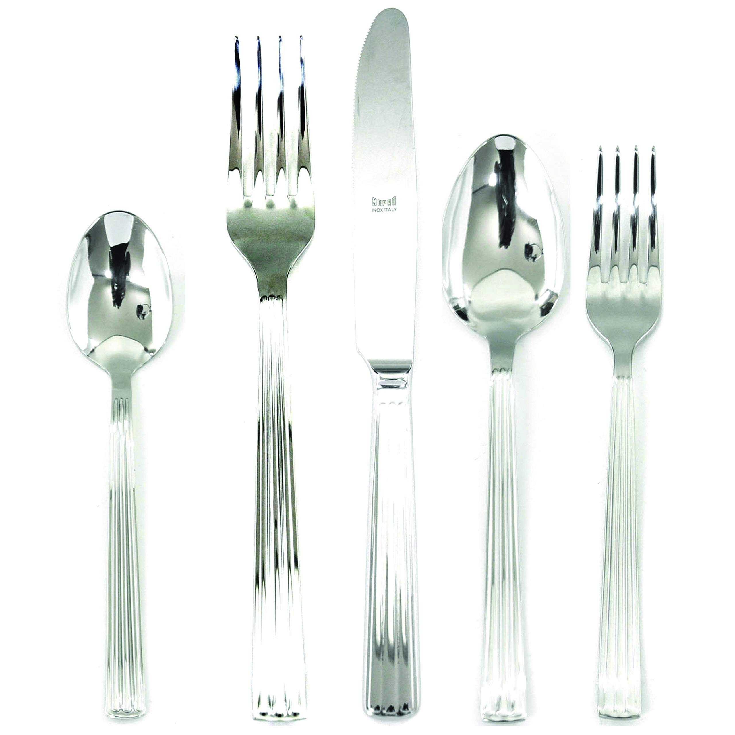 Premium MEPRA Stainless Steel Flatware Set - 20-Piece Elegant Dining Silverware for Everyday Use, Dinner Parties & Special Occasions