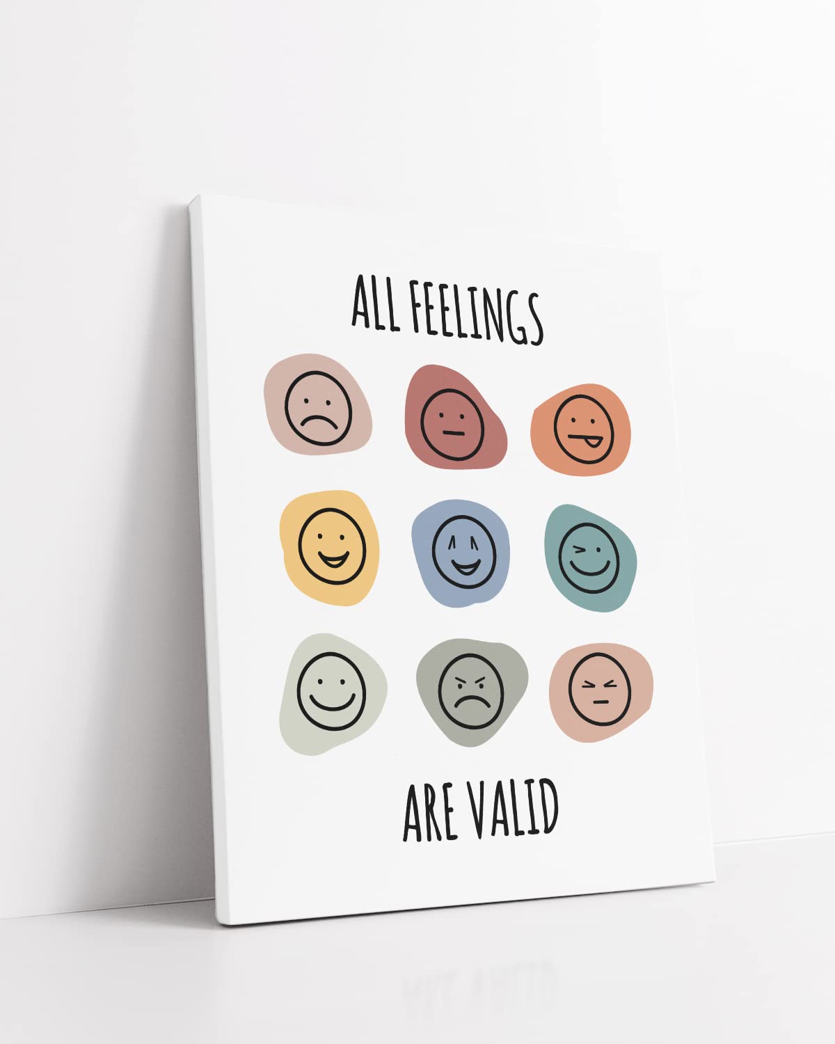 All Feelings Are Valid - Inspirational Wall Art for Therapy Office & Counseling Room - Mental Health Canvas Print for Mindfulness & Self-Care - Ready to Hang 32x40 Therapist Decor - Perfect for Psychologists, Social Workers & Healing Spaces