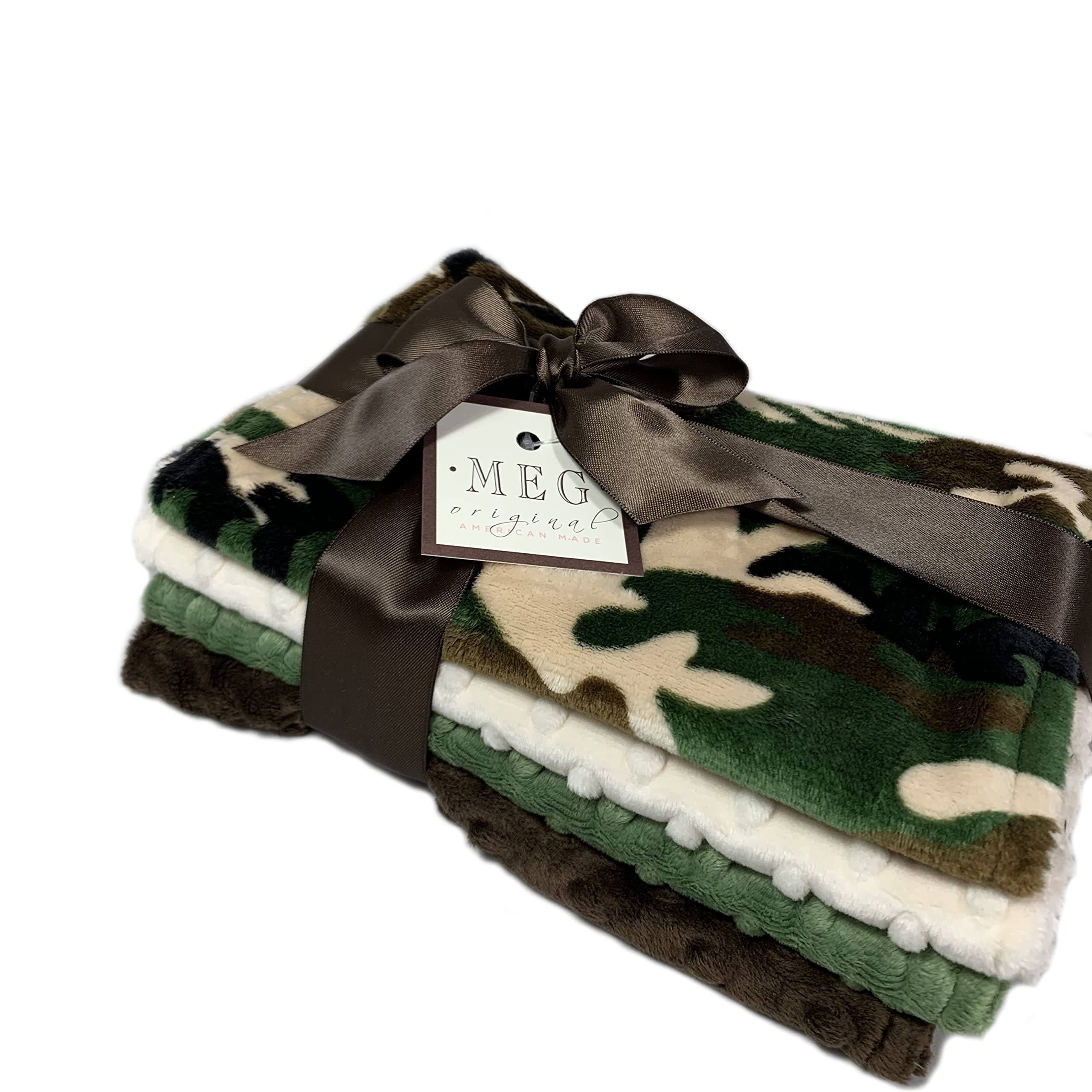 4-Pack Camouflage Baby Boy Burp Cloths - Soft & Absorbent Drool Bibs for Newborns & Infants - Perfect for Feeding, Spit-Up & Everyday Use