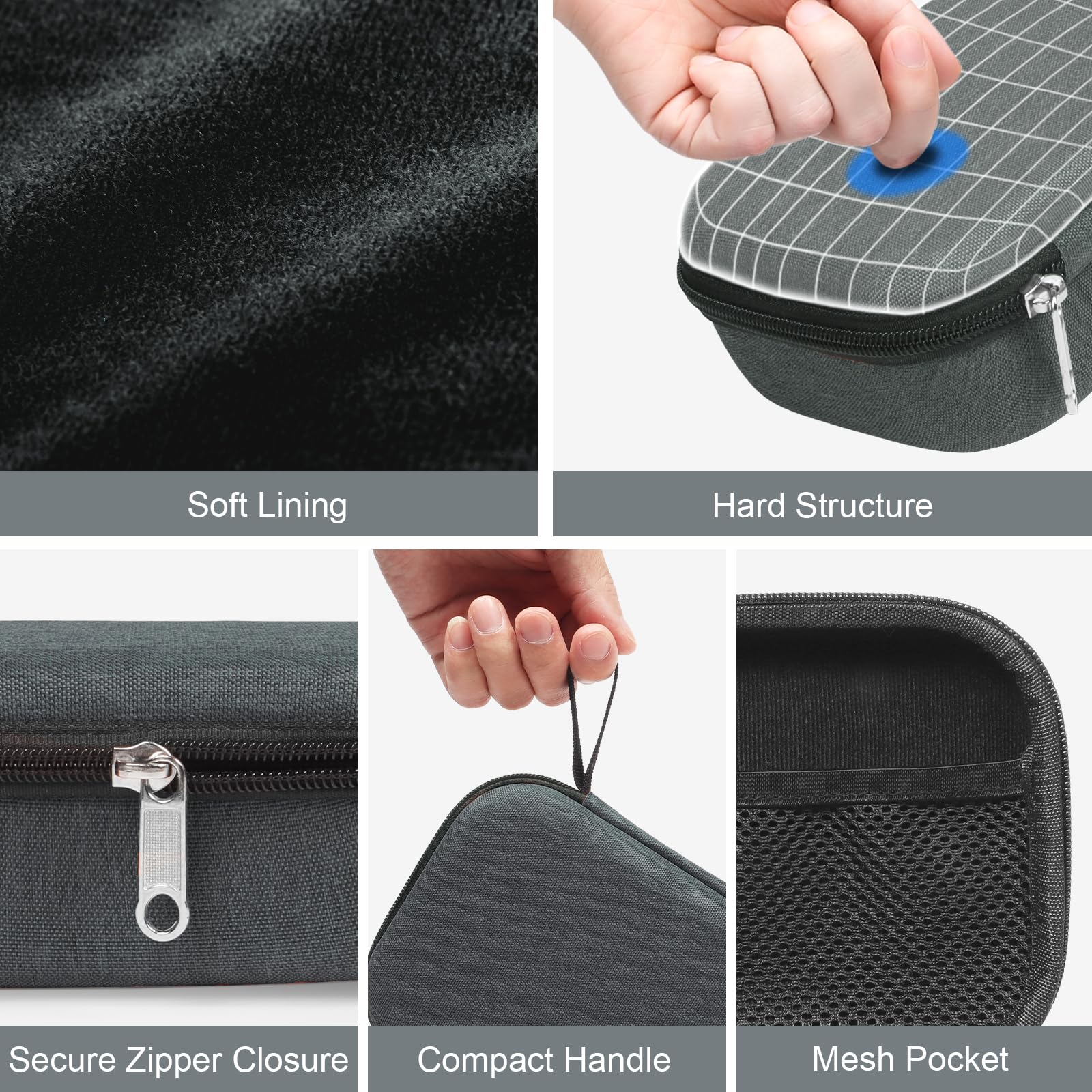 Bukere Travel Sunglasses Organizer Case - 3 Adjustable Slots for Multiple Eyeglasses & Sunglasses - Durable Hard Eyewear Storage Box for Men & Women - Perfect for Travel, Office & Daily Use