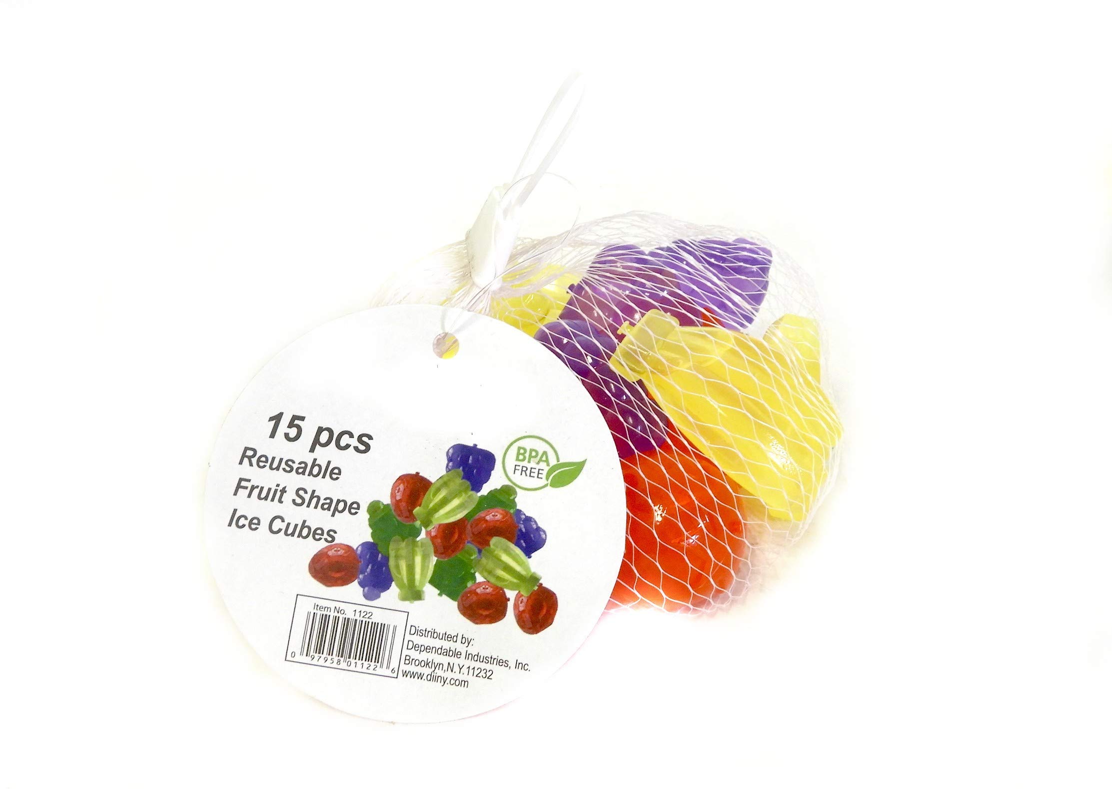 BPA-Free Fruit Shaped Reusable Ice Cubes (15-Pack) - Durable & Eco-Friendly for Cocktails, Drinks & Beverages - Perfect for Parties, BBQs & Home Bars