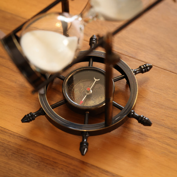 20/30 Minute Rotating Compass Hourglass Timer - Perfect for Board Games, Meditation, Yoga & Kitchen Cooking