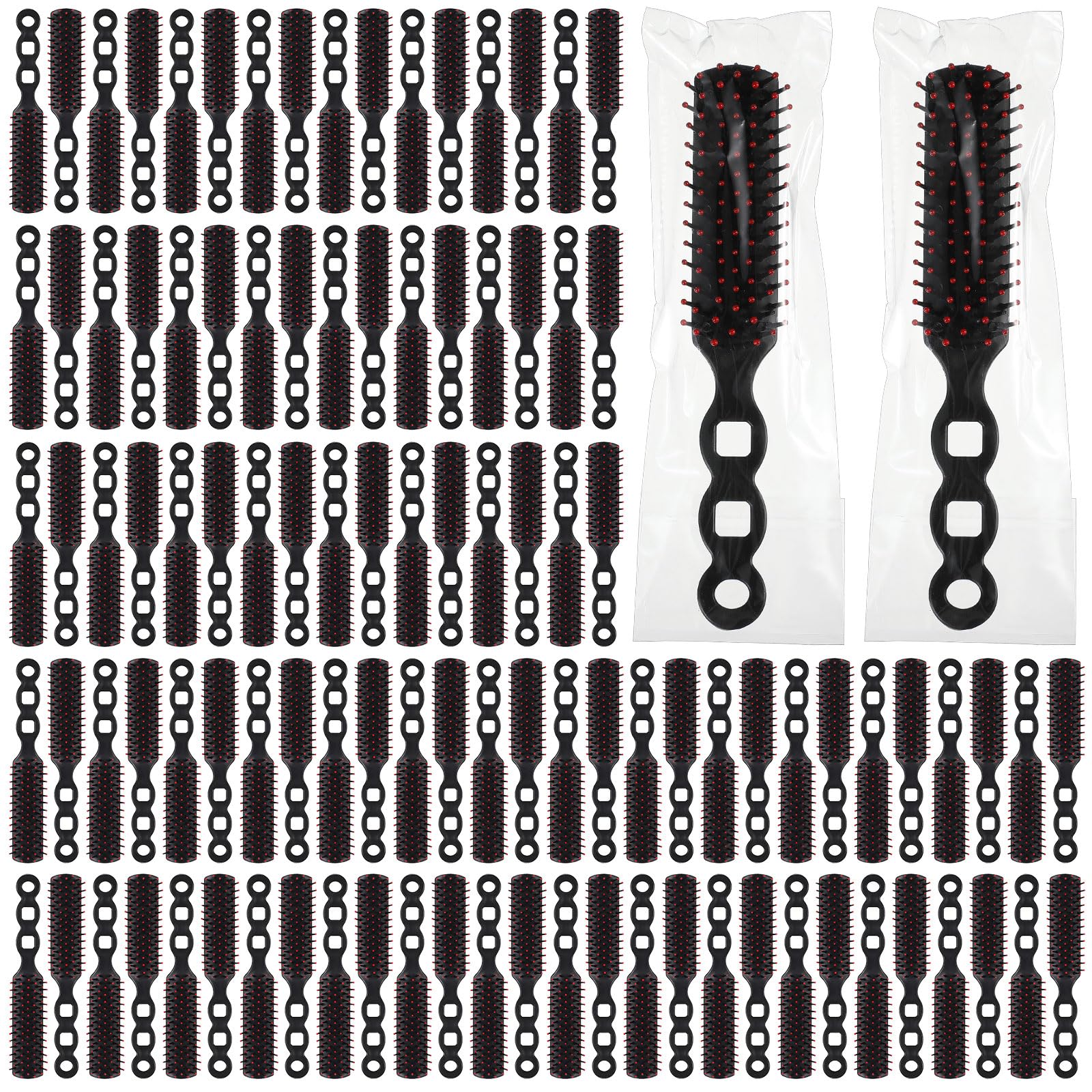 400 Pcs Bulk Hair Brushes for Homeless - Individually Wrapped Bristle Brushes for Curly & Straight Hair - Ideal for Shelters, Hotels, Nursing Homes, Charity & Church Donations (7.5