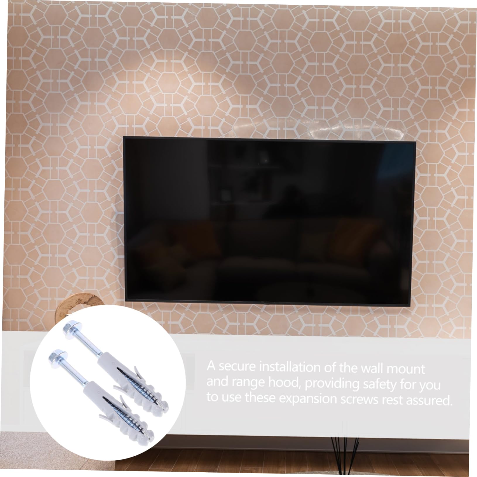Housoutil 10 Sets Heavy Duty TV Wall Mount Brackets Anchors - Universal Screws for Brick & Drywall - Perfect for Flat Screen TVs in Living Room, Bedroom, or Office