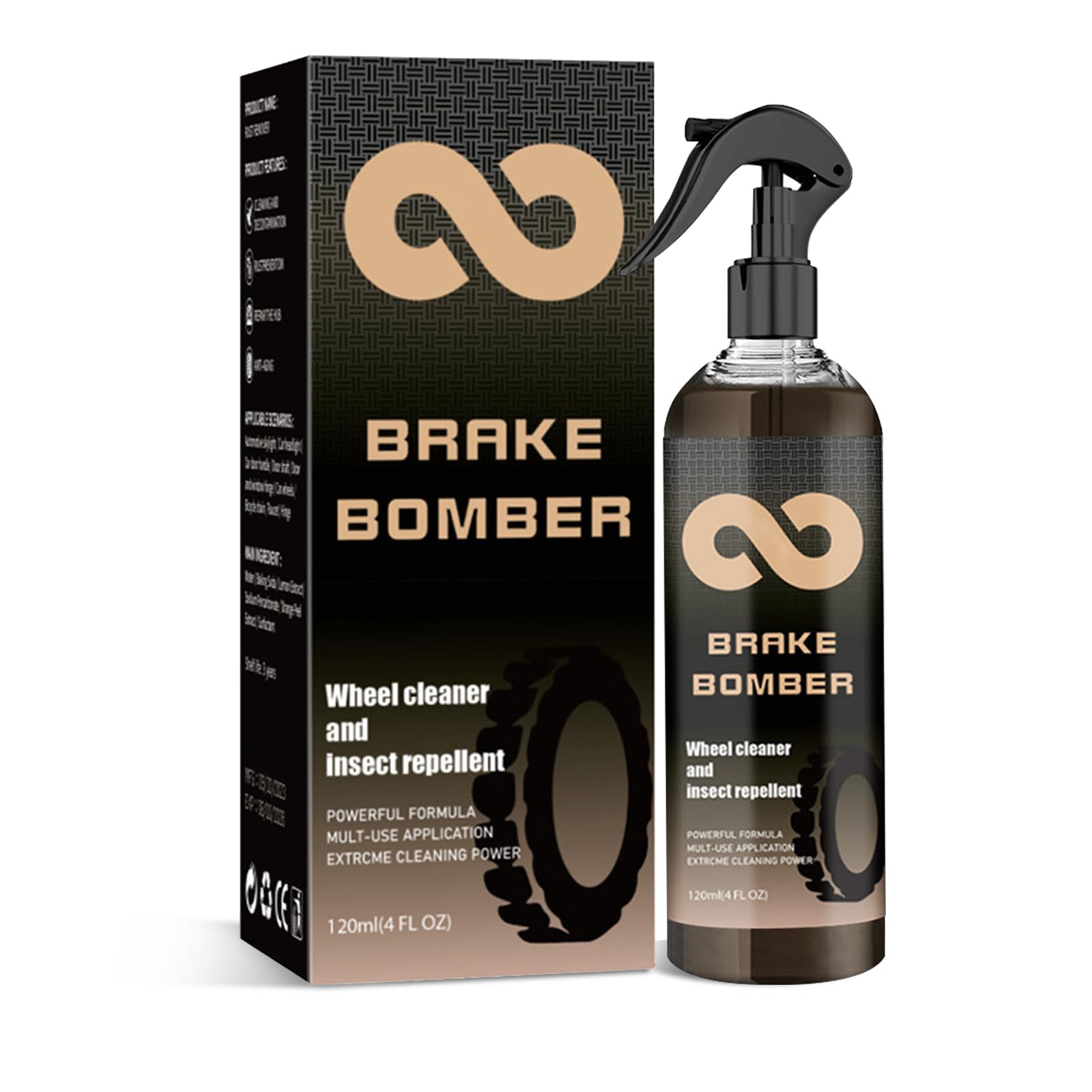 Brake Bomber: Non-Acid Wheel Cleaner for Alloy, Chrome & Painted Wheels - Safe Brake Dust Remover & Tire Cleaner (1 Pack) | Perfect for Car Detailing, Auto Maintenance & Wheel Restoration