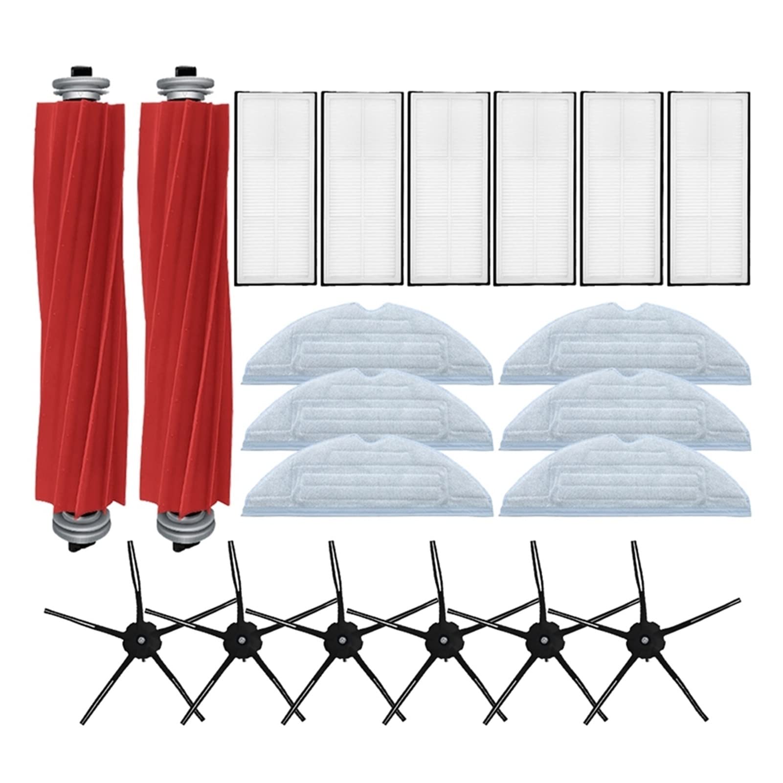 BOSSQI Vacuum Cleaner Accessories Kit for Xiaomi Roborock S7 & T7S Plus - Includes Main Brush, Side Brush, Mop Cloths & HEPA Filter - Perfect for Robotic Vacuum Maintenance & Deep Cleaning