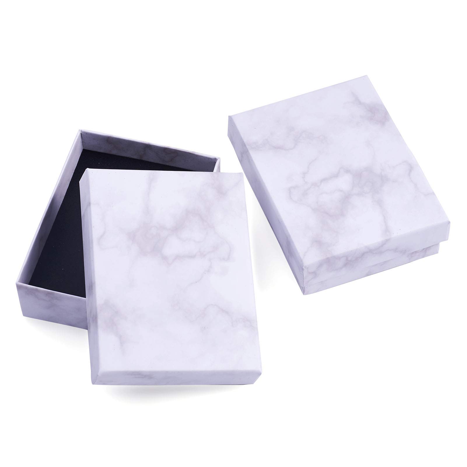 24-Piece White Rectangle Jewelry Gift Box Set - 3.58