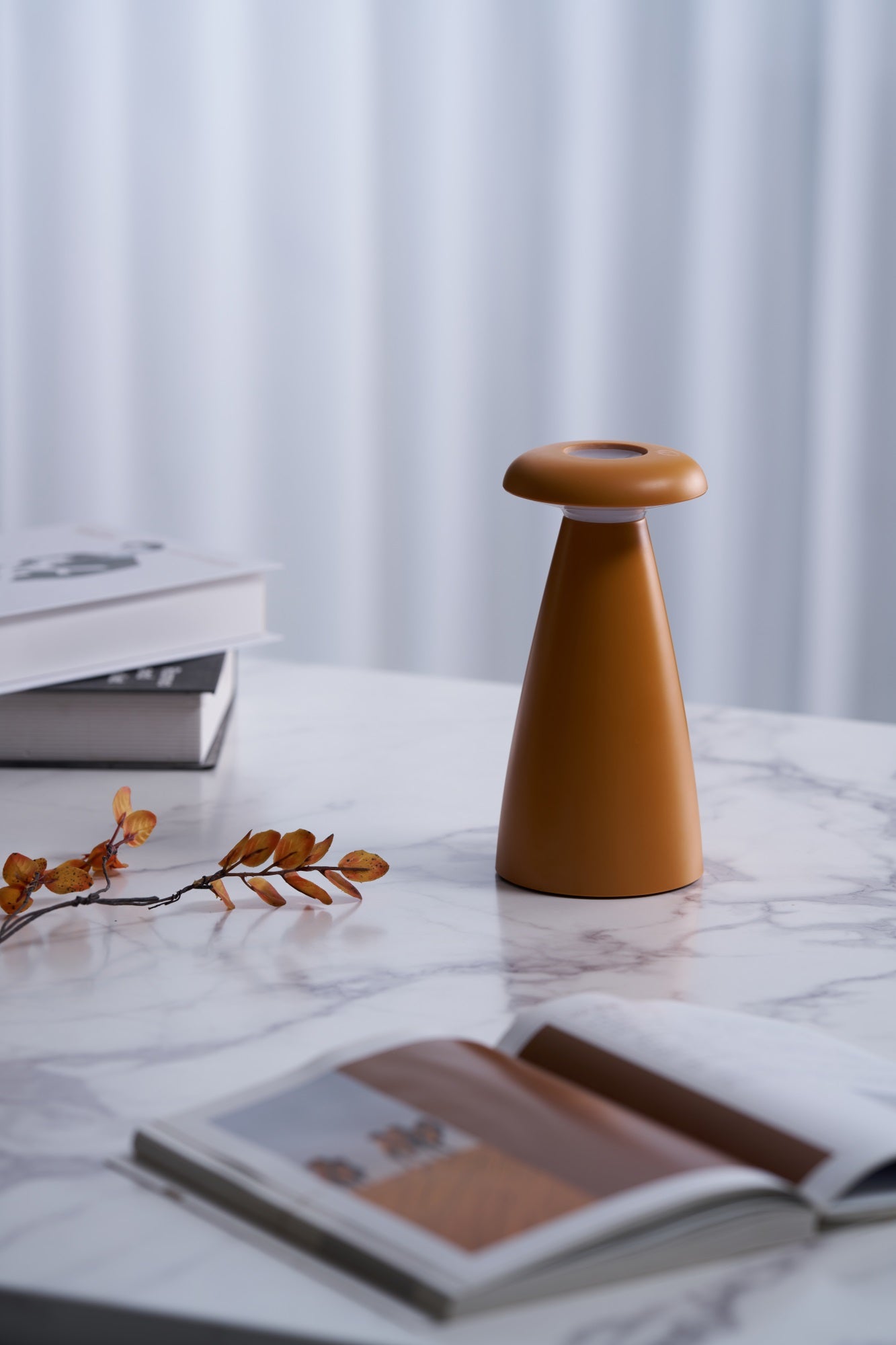 Noko Mushroom Rechargeable Table Lamp - USB-C LED Night Light for Bedroom, Nursery & Living Room - Dimmable Ambient Lighting for Reading & Relaxation