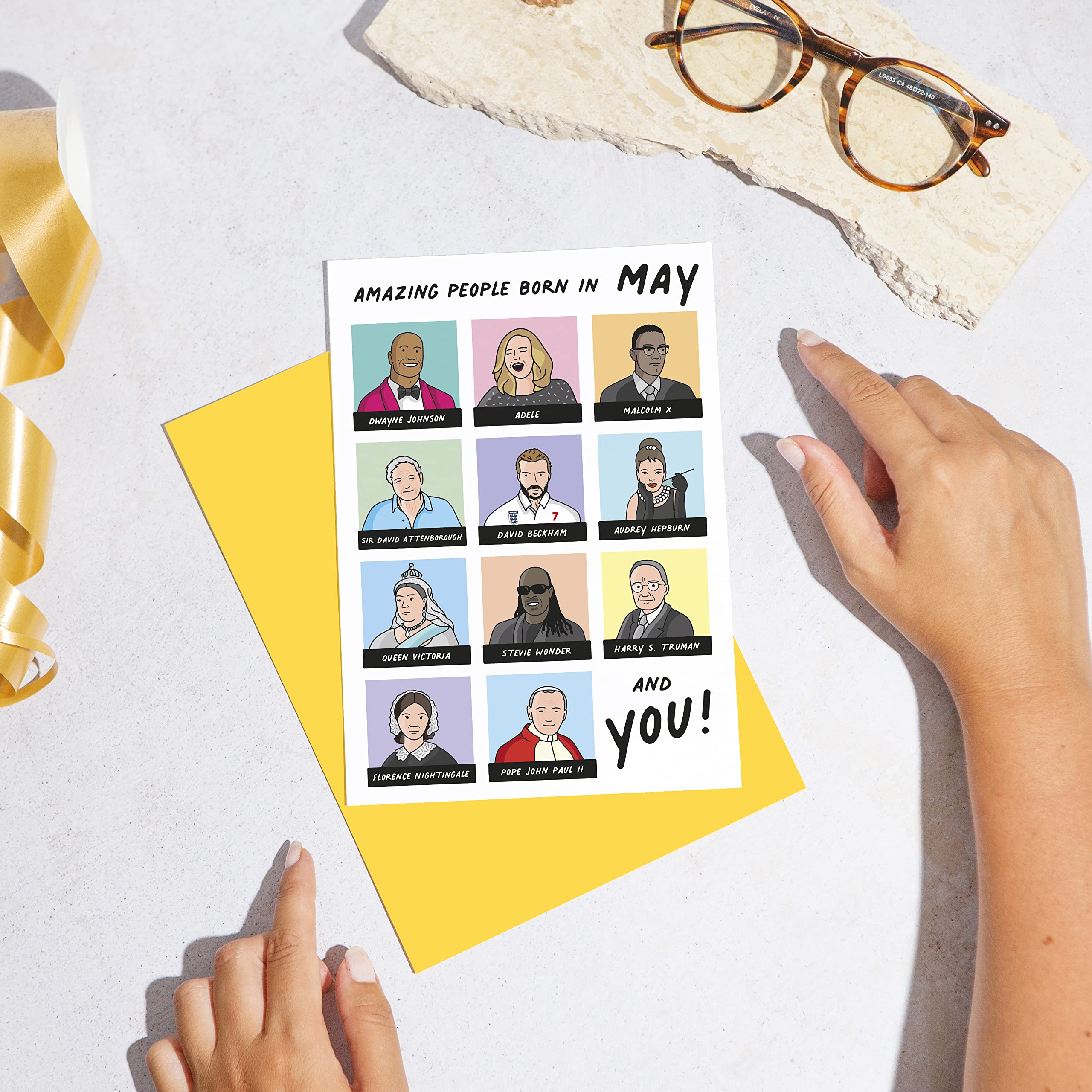 Premium A5 Funny Birthday Card for Amazing People Born in May - Unique Birthday Greeting Cards for Women & Men - Perfect Gift for Friends - Happy Birthday Card for Him/Her - Ideal for Office Celebrations & Personal Gift Giving (May Birth Month)