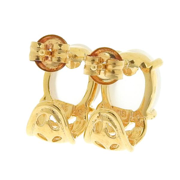 No Brand K18 Yellow Gold Moonstone Earrings - Vintage Luxury Jewelry for Women, Gift for Her, Wedding, Anniversary & Special Occasions