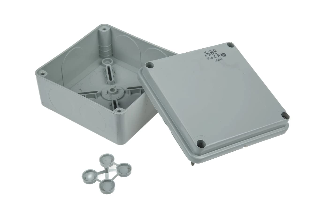 ABB IP55 Waterproof Junction Box - Shockproof Electrical Cable Connector Unit (100x100x50mm) for Indoor & Outdoor Use - Ideal for Home, Garden, and Industrial Wiring