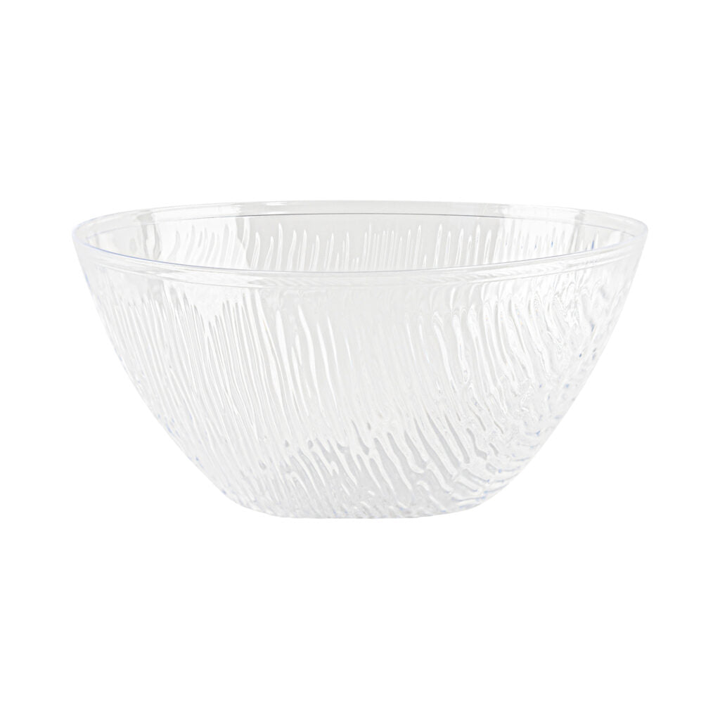 16 oz. Clear Round Soup Bowls - Set of 10 - BPA-Free Plastic Icicle Design - Perfect for Soups, Salads, Cereals & Desserts - Microwave & Dishwasher Safe