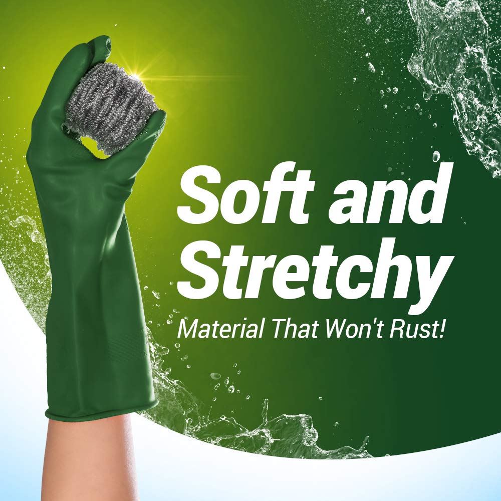 Premium Fuller Brush Stainless Steel Scouring Sponges - 2 Pack (6 Sponges Total) - Heavy Duty Cleaning for Pots, Pans & Kitchenware - Dishwashing & Household Cleaning Essentials