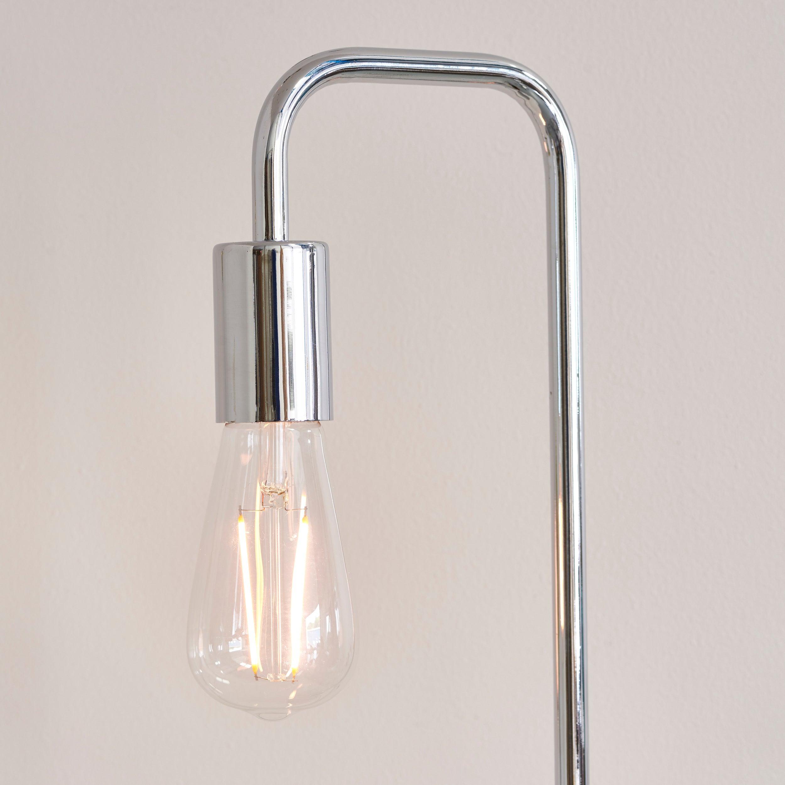 Endon Rubens 1-Light Chrome Modern Table Lamp - Stylish Home Office & Bedroom Lighting for Reading & Decor
