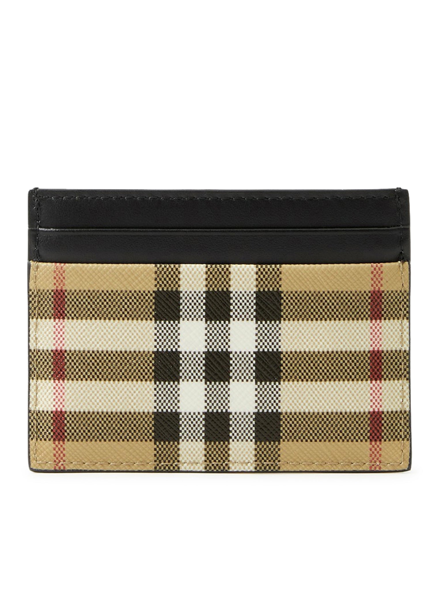 Genuine Leather Check Pattern Card Holder - Slim RFID Blocking Wallet for Men & Women - Perfect for Credit Cards, IDs, and Cash - Ideal for Travel, Business, and Everyday Use