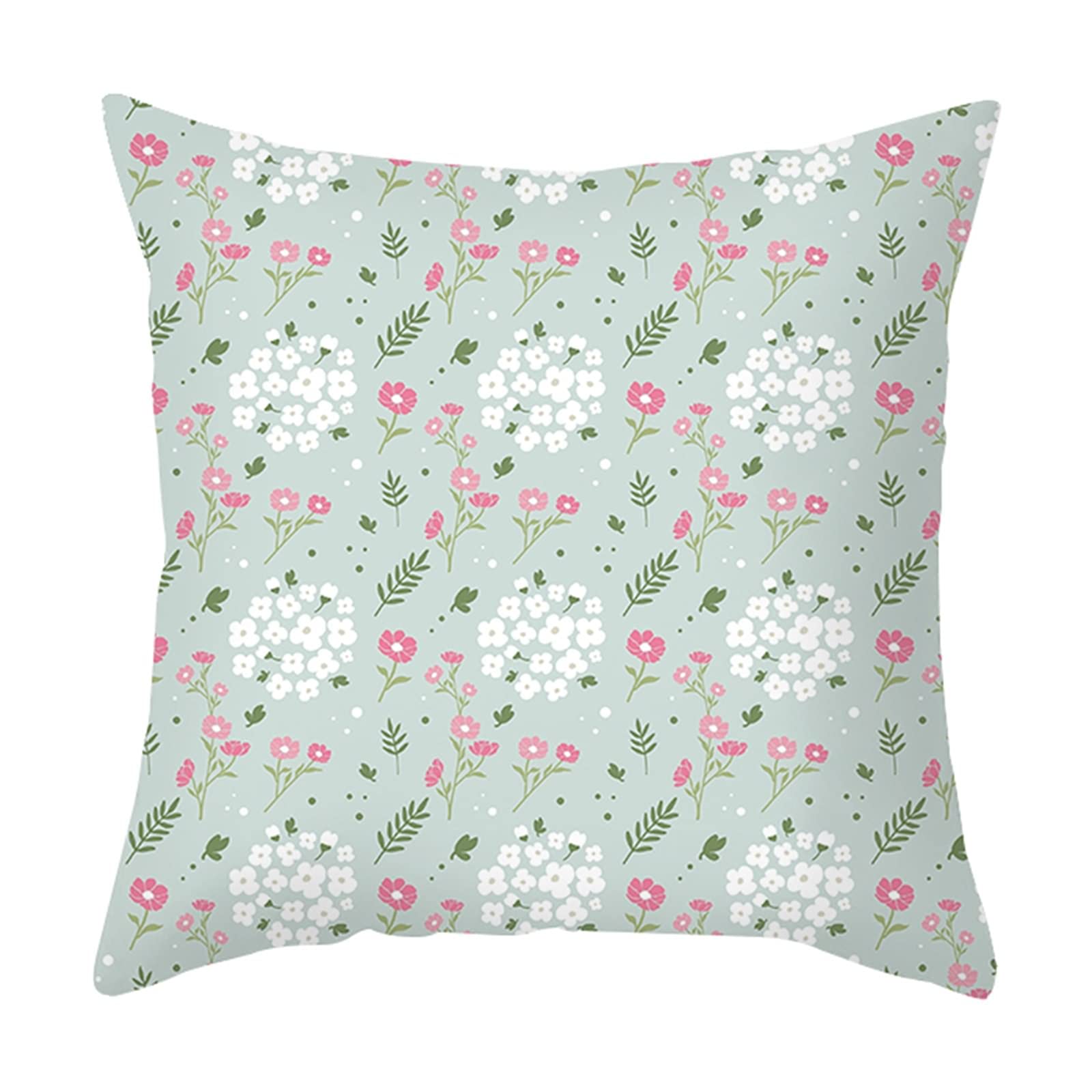 Banemi Decorative Throw Pillow Covers 18x18 Inch - Soft Polyester Cushion Covers with Floral Leaf Design for Sofa, Bed, Chair - Home Decor Accent Pillow (45x45 cm, Multicolor) - Perfect for Living Room, Bedroom & Office Decor
