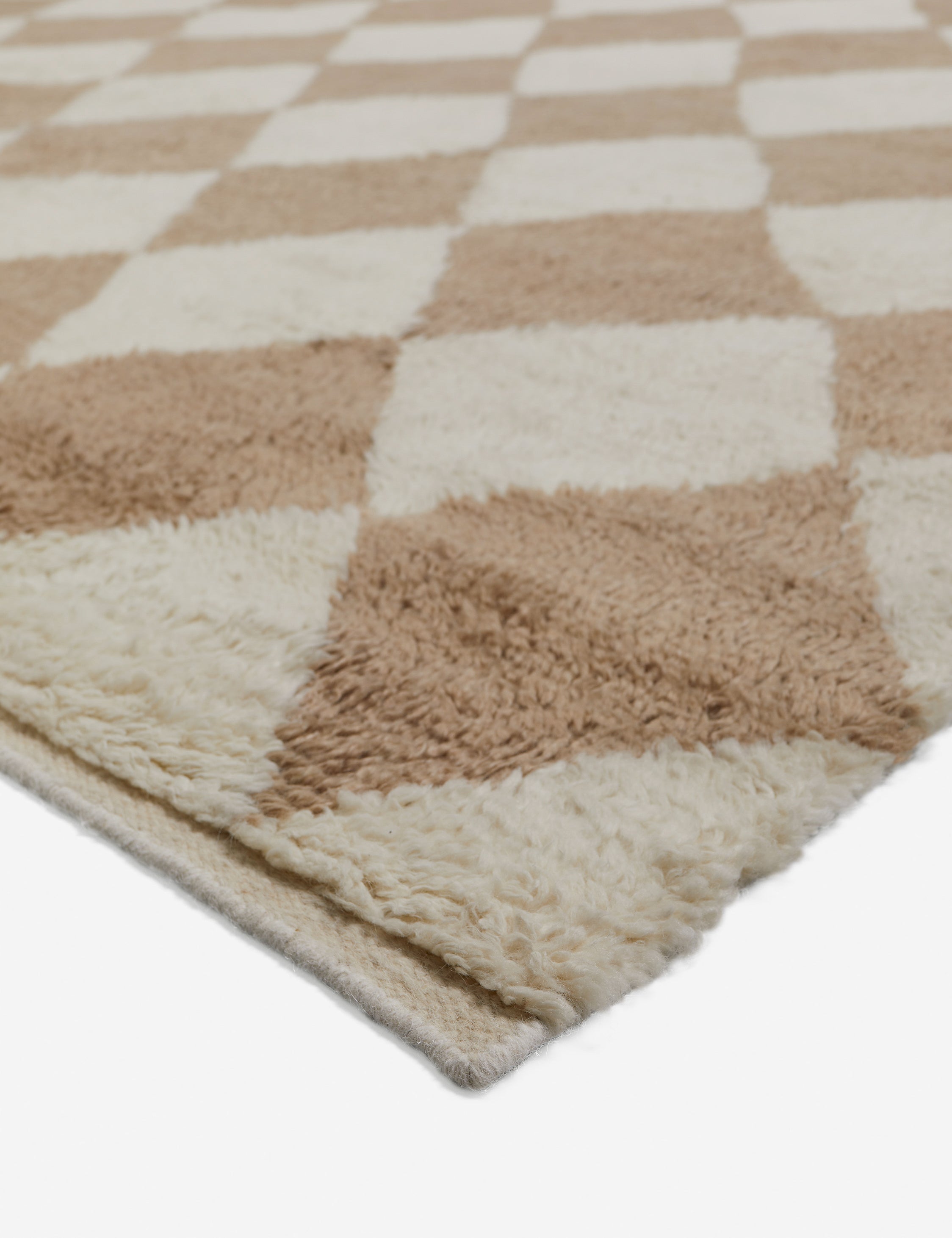 Hand Knotted Wool Moroccan Shag Rug Swatch 18