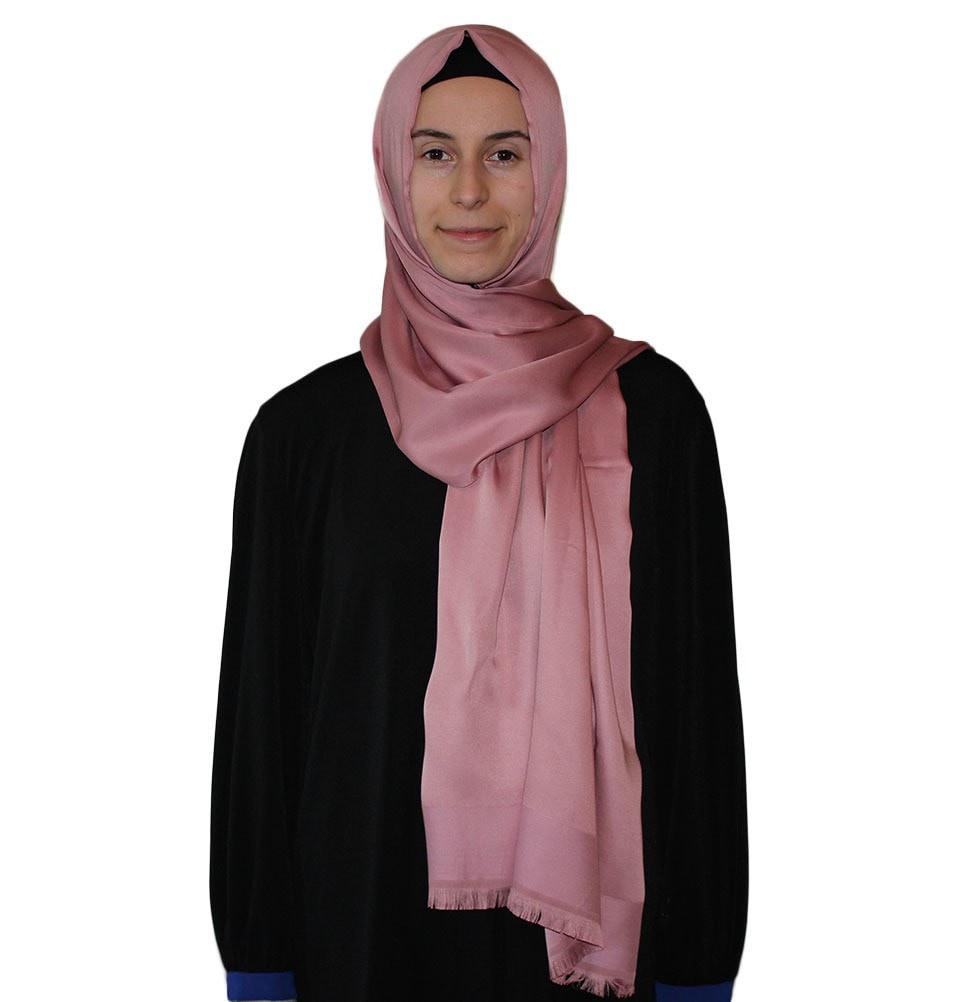 Aker Solid Shawl 1002SLK 992 Rose Pink - Soft & Lightweight Women's Fashion Scarf for Everyday Wear, Office, and Special Occasions