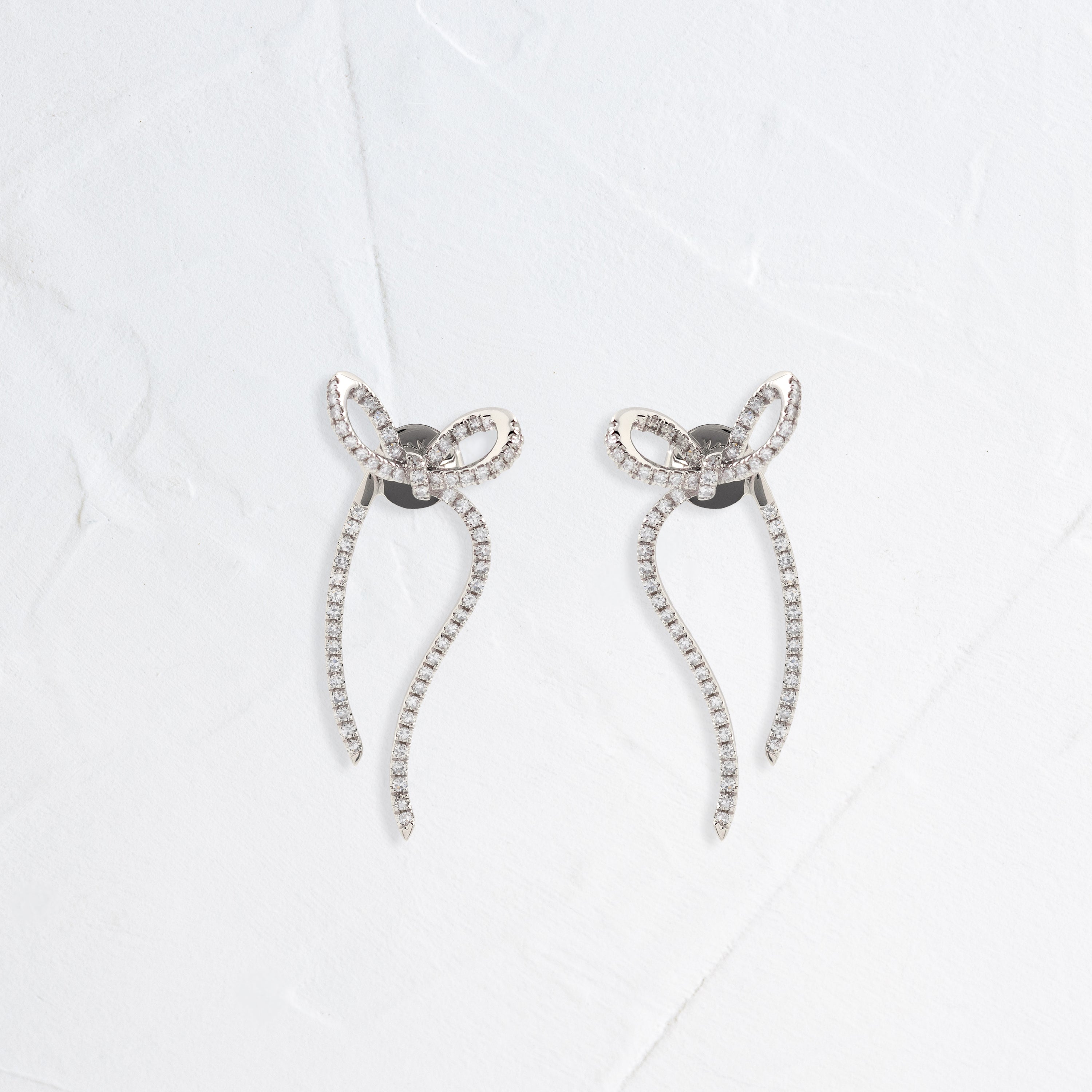 Sparkling Diamond Bow Earrings for Women - Elegant Gift for Valentine's Day, Anniversary & Special Occasions - Perfect for Parties, Weddings & Date Nights