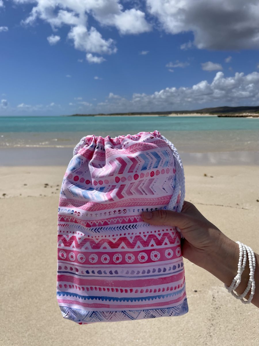 Premium Pink Sands Large Beach Towel Set with Pouch - Soft & Absorbent for Pool, Beach, Vacation & Outdoor Activities