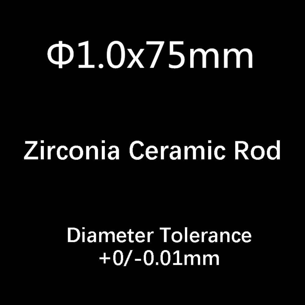 75mm Zirconia Ceramic Rod - 1~4mm Diameter Solid Ceramic Shaft Core - Precision Ceramic Needle Gauge (10 Pack, 1.0mm x 75mm) - Ideal for Jewelry Making, Laboratory Tools & Industrial Applications