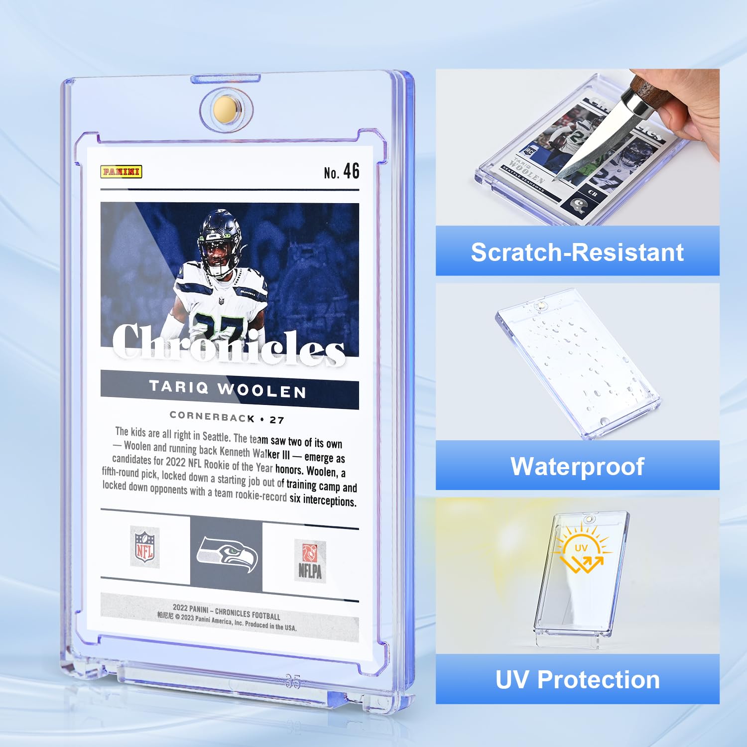 120ct Magnetic Card Holder for Trading & Sports Cards - 35pt One Touch U-V Protection Hard Plastic Case - Perfect for Baseball, Game & Collectible Cards Display & Storage