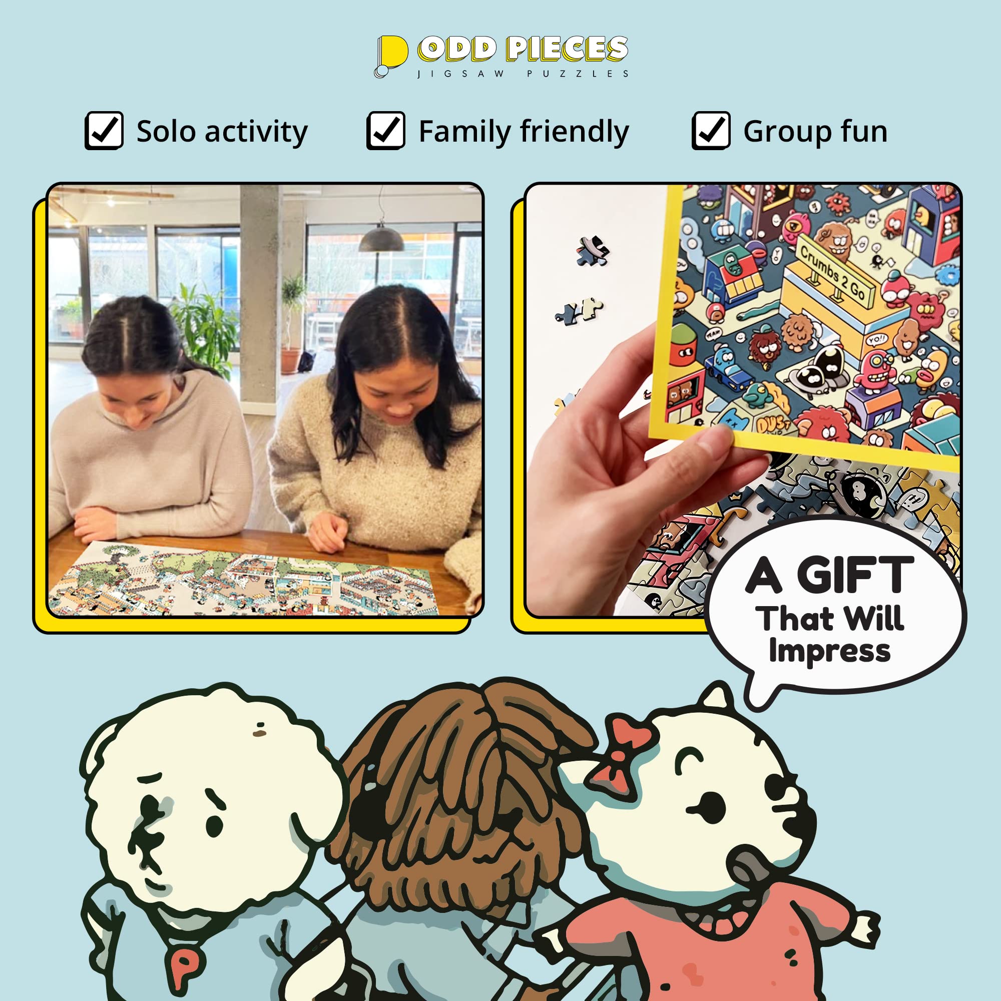 1000-Piece Mystery Jigsaw Puzzle with Storytelling Comics & Secret Ending - Challenging Puzzle for Adults & Kids - 19.7'' x 27.6'' Frameable Art (Snack Attack Theme) - Perfect for Family Game Nights, Brain Teasers & Home Decor