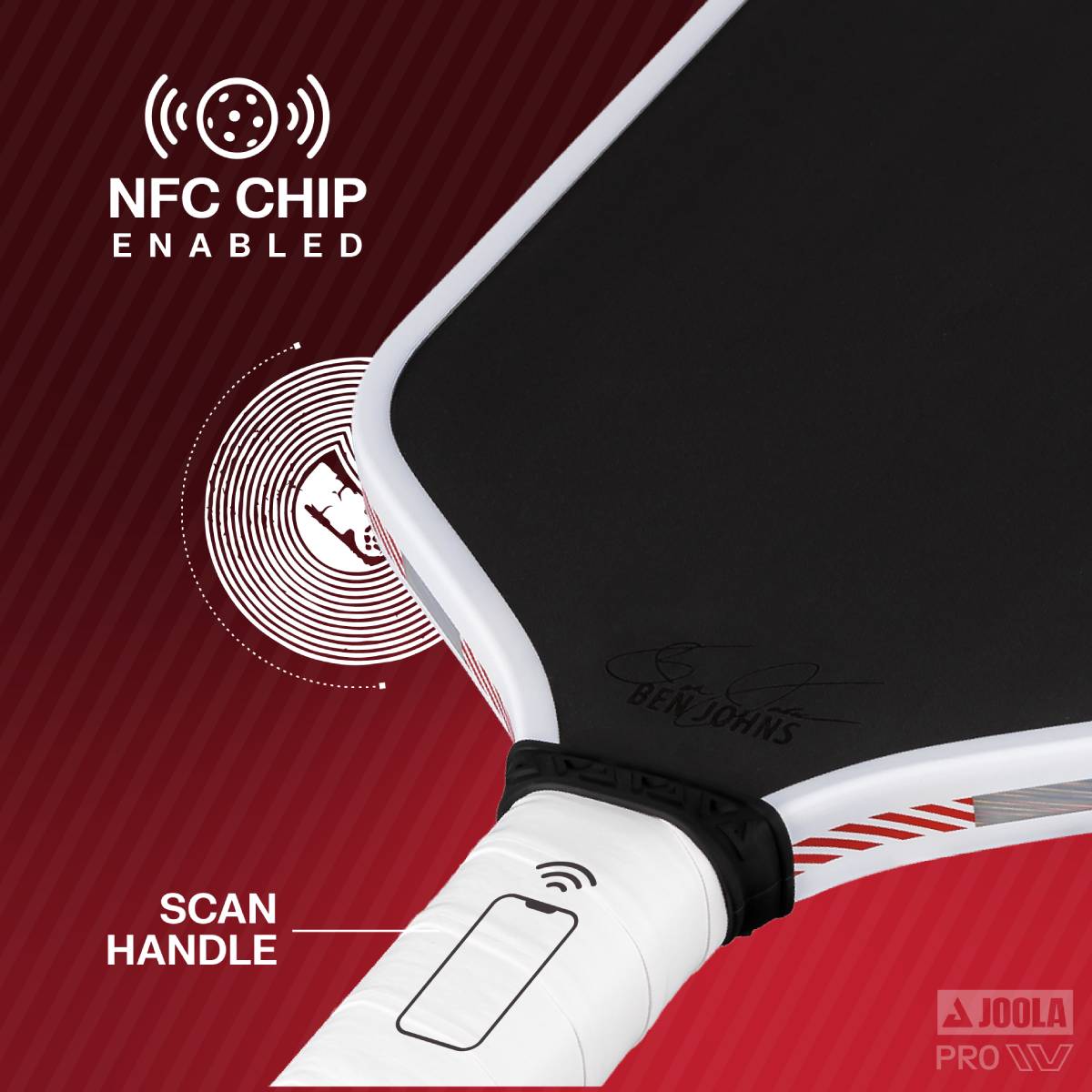 JOOLA Ben Johns Perseus Pro IV Pickleball Paddle - Premium Carbon Fiber Surface for Power & Control - Perfect for Tournament Play & Competitive Pickleball Matches