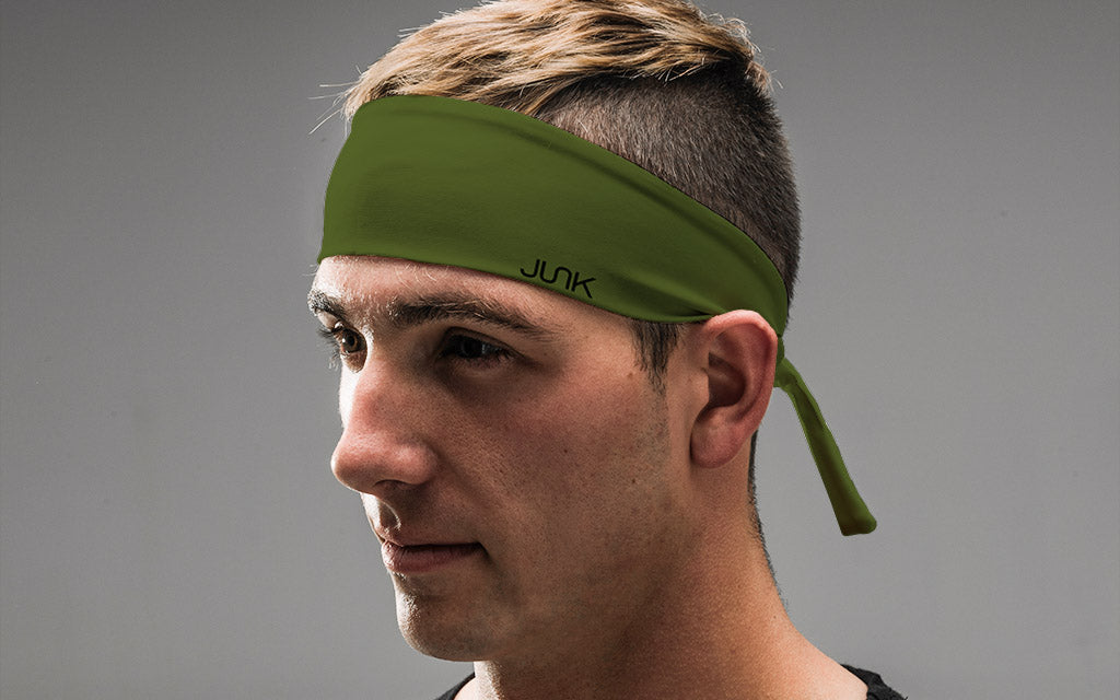 OD Green Flex Tie Headband - Adjustable & Breathable Head Wrap for Sports, Workouts & Outdoor Activities - Perfect for Running, Yoga & Hiking