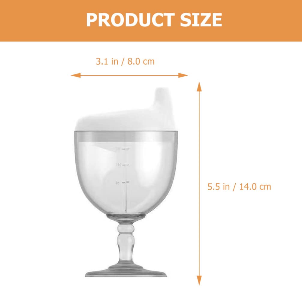 Kisangel 150ml Baby Wine Sippy Cup - BPA-Free Plastic Goblet with Lid for Kids, Toddler Birthday Party, Celebration & Special Occasions - Perfect for Juice, Milk & Beverages at Family Gatherings & Festive Events