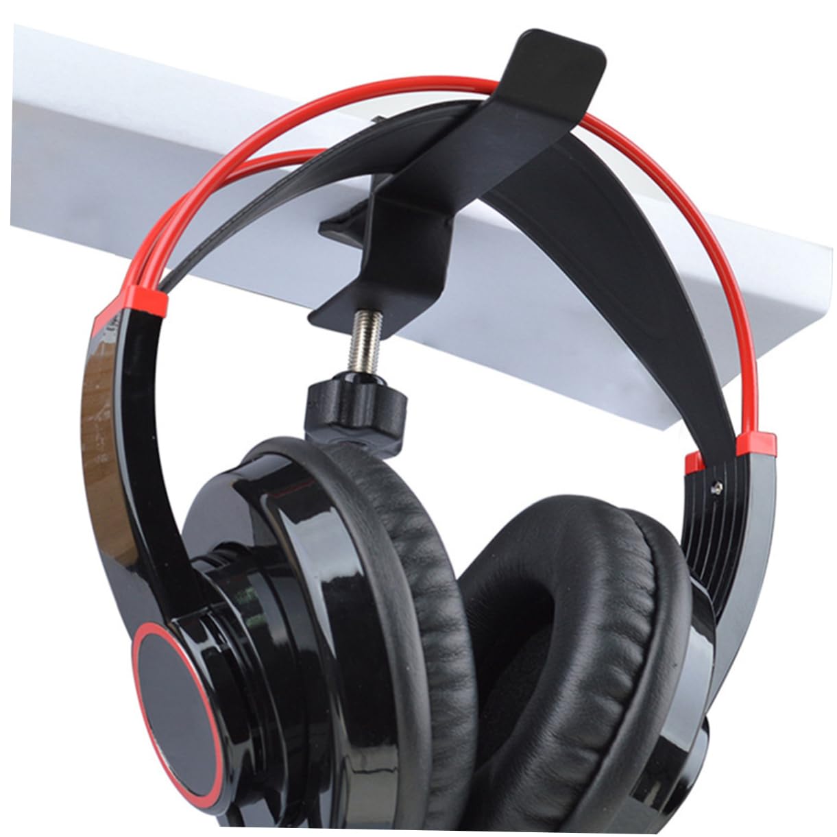 Premium Metal Headphone Stand with Screw Clip - Adjustable Headset Holder for Desk, Gaming & Office Accessories - Durable Earphone Bracket for Home & Studio Use