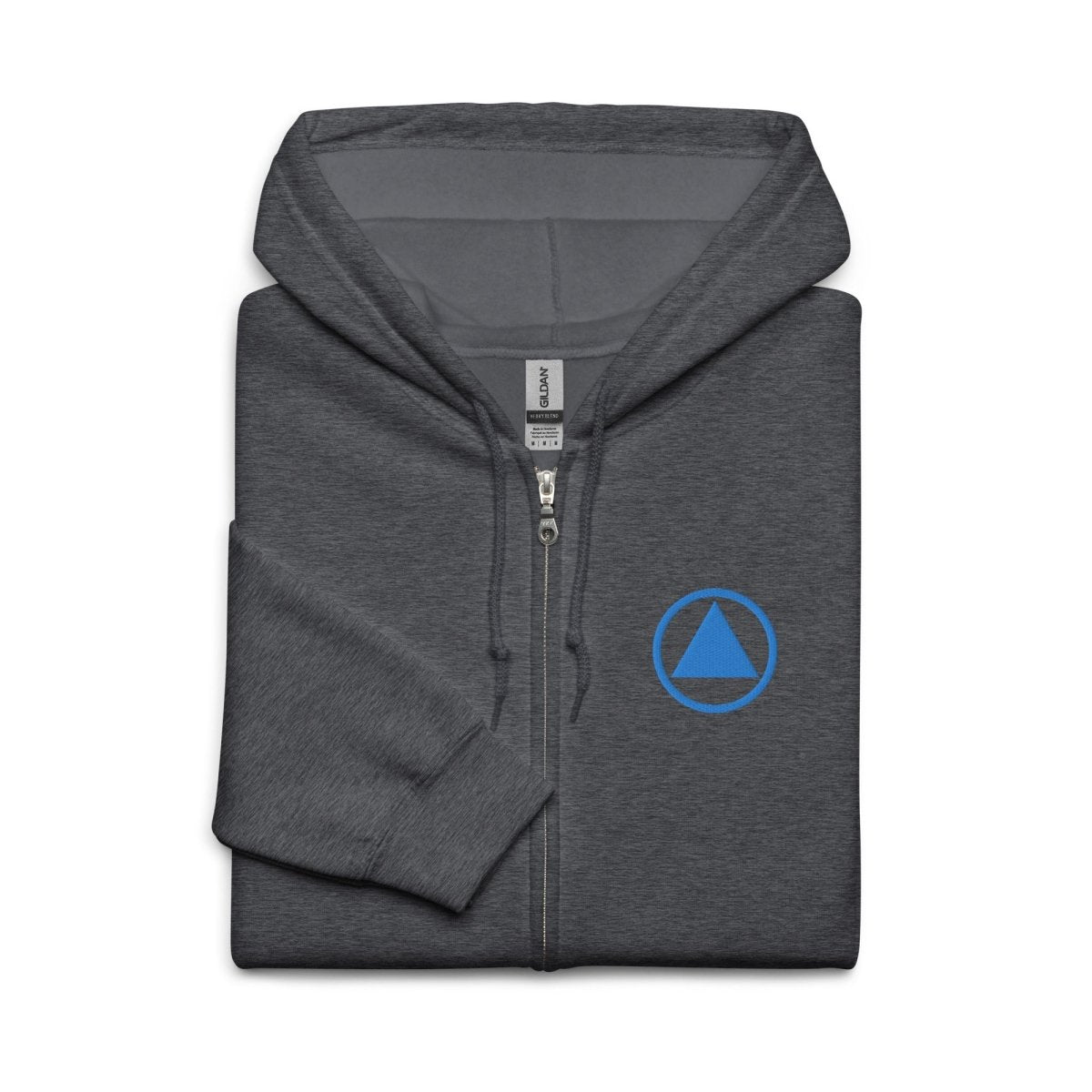 Strength Triangle Zip Hoodie - Unity, Service, Recovery Motif | Comfortable Pullover for Daily Wear & Recovery Support