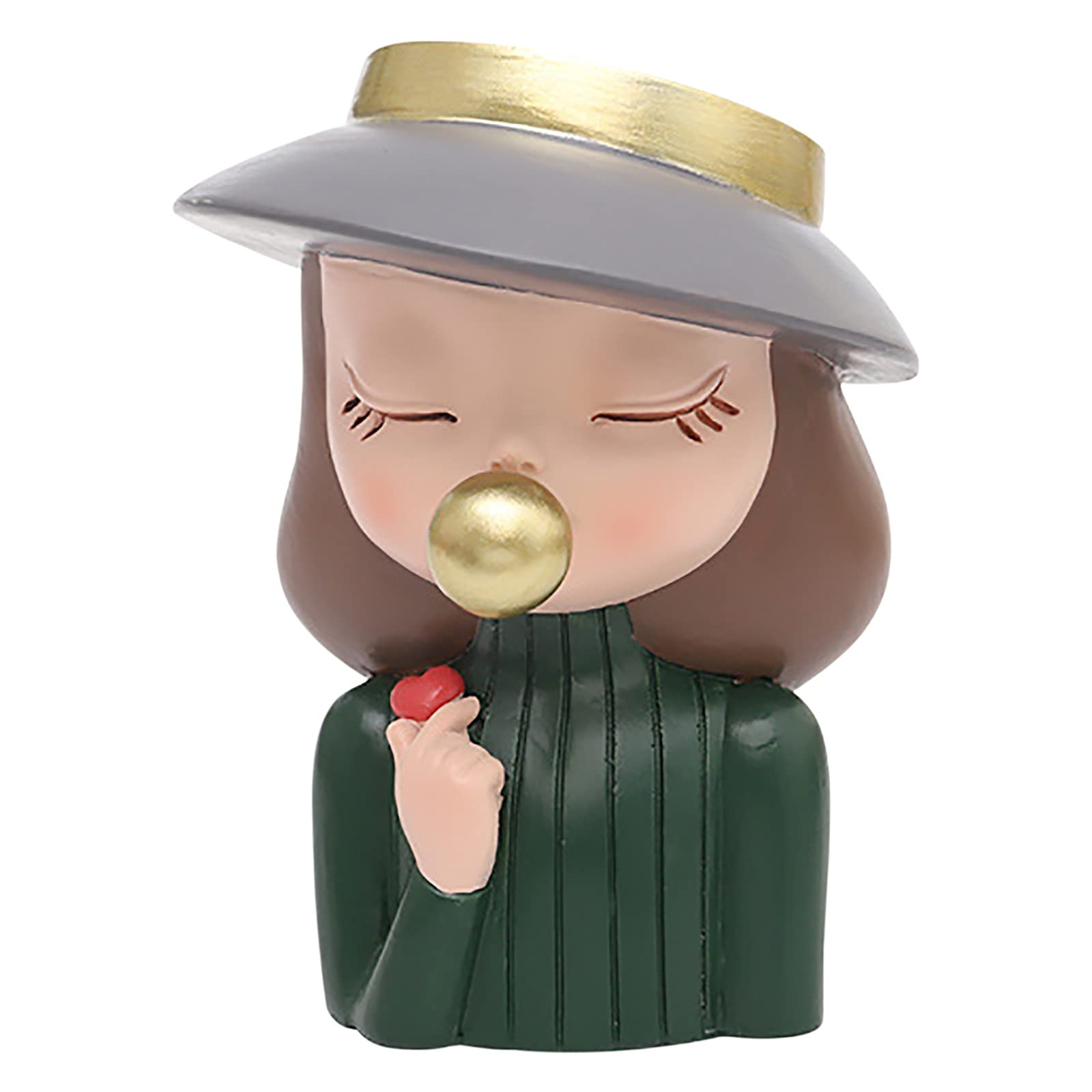 Adorable Love Bubble Girl Resin Succulent Planter - Cute Home Gardening Decorative Vase for Indoor & Outdoor Use - Perfect Gift for Girlfriend, Valentine's Day & Home Decor - Ideal for Windowsills, Desks, and Garden Sculptures
