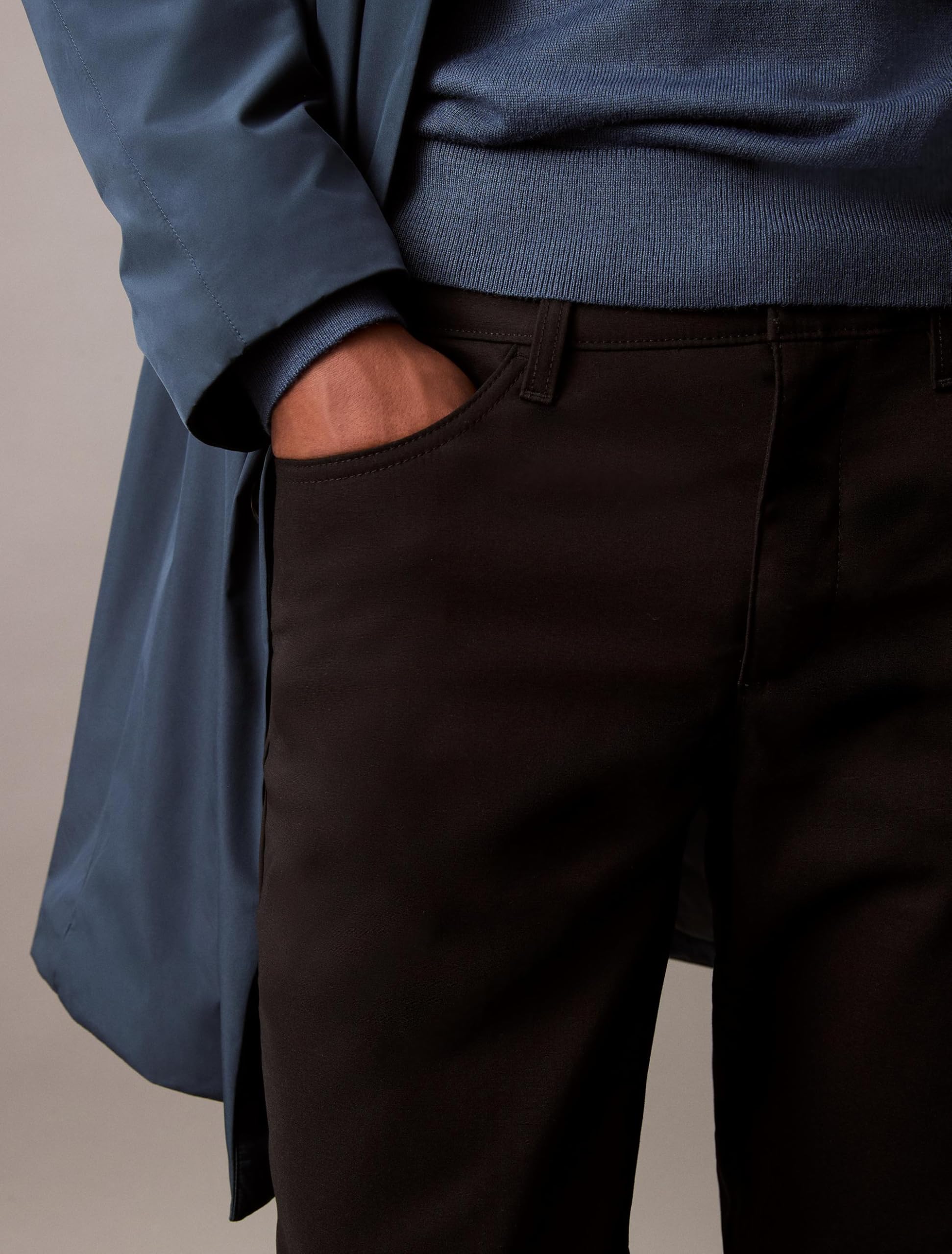Calvin Klein Men's Move 365 Stretch Slim Fit Wrinkle Resistant Tech Woven Dress Pants for Office & Business Travel | Comfortable Professional Work Trousers