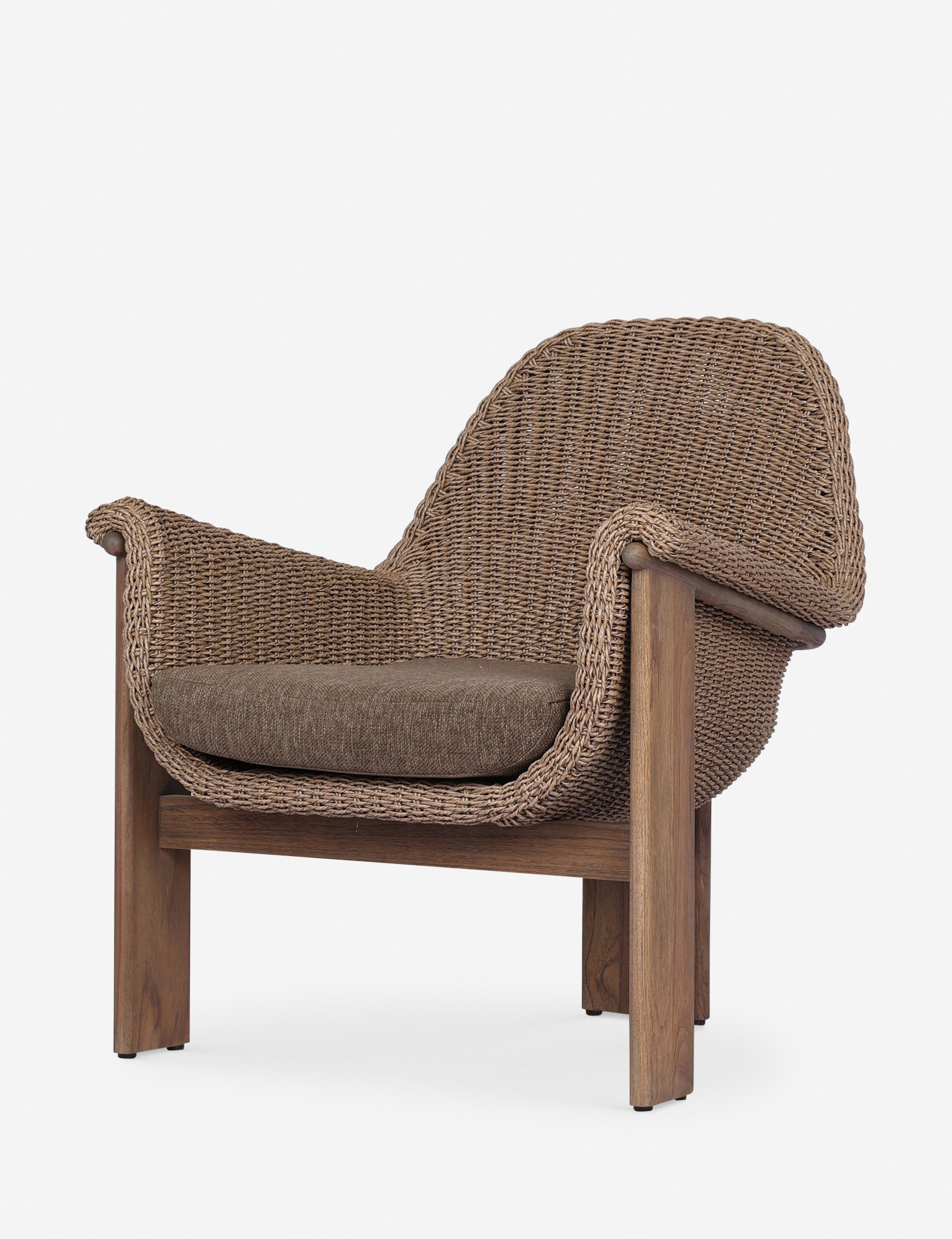 Faune Outdoor Accent Chair - Waterproof Wicker Patio Lounge Chair with Cushion, Perfect for Garden, Poolside & Backyard Relaxation