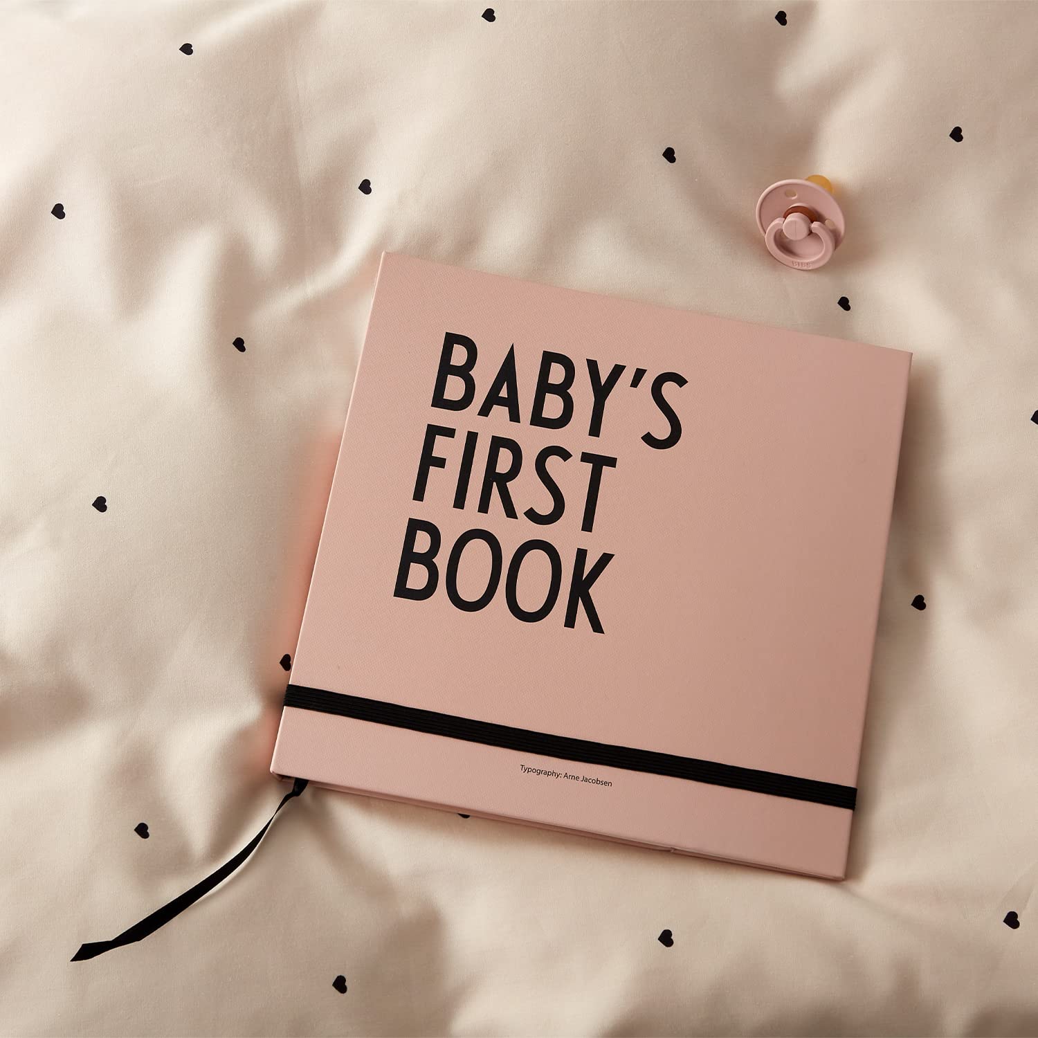Design Letters Baby's First Year Memory Book - Modern Baby Keepsake Album with Milestone Cards & Envelope for New Parents | Hardcover Scrapbook for Boys & Girls | Perfect for 1st Birthday Gifts & Parent-Child Bonding Moments