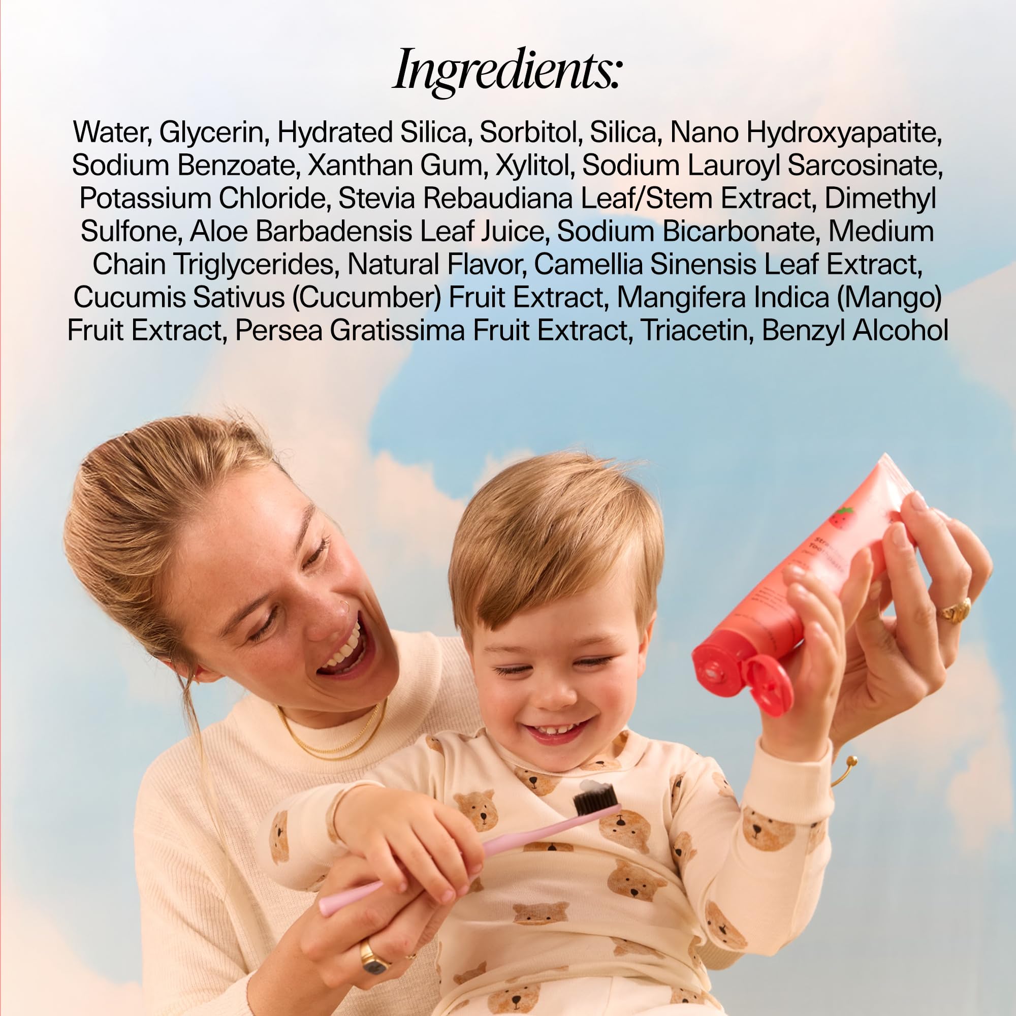 Boka Fluoride-Free Nano Hydroxyapatite Toothpaste for Sensitive Teeth - Remineralizing & Whitening Oral Care for Adults & Kids - Strawberry Mango Flavor, 4oz (US Made) - Perfect for Daily Brushing & Enamel Repair