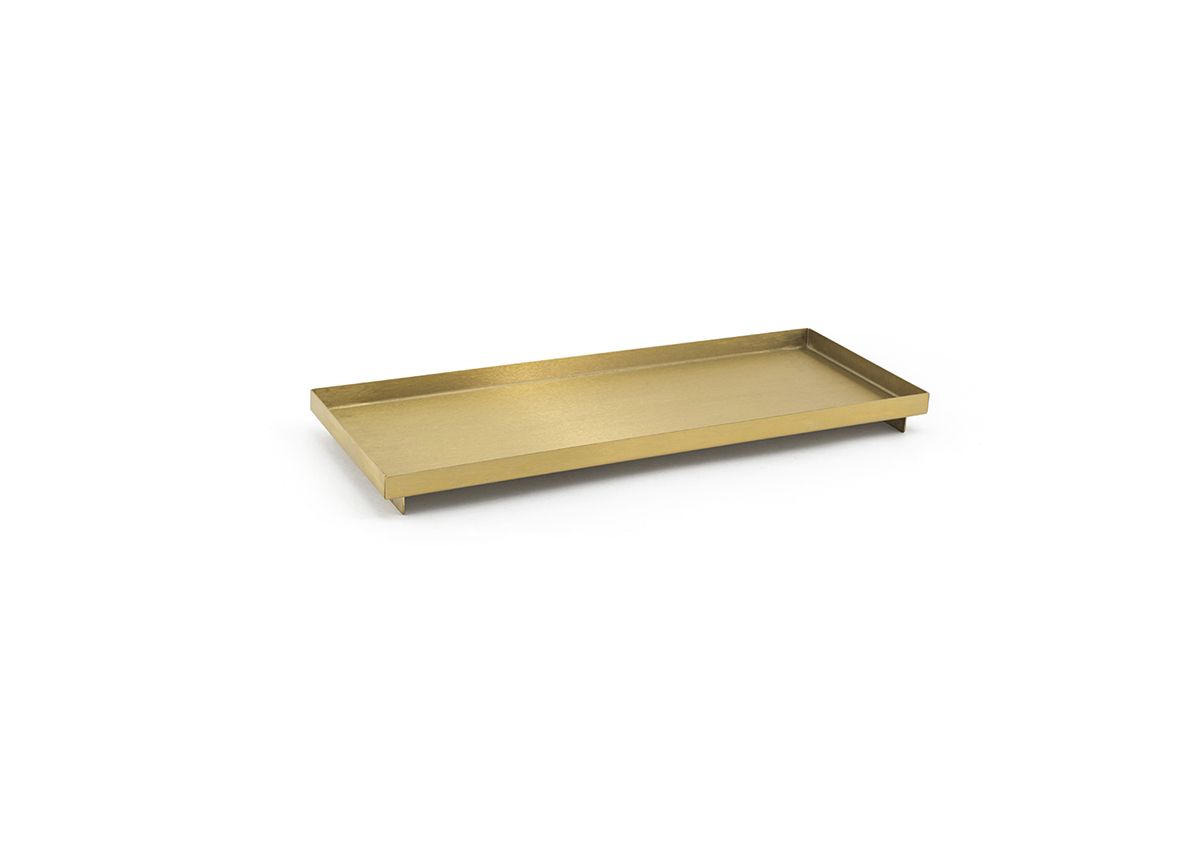 Premium Brushed Stainless Steel Serving Tray Set - 12.25