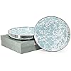 Elegant Sea Glass Swirl Appetizer Plates Set of 4 - Perfect for Entertaining, Dinner Parties & Gift Giving