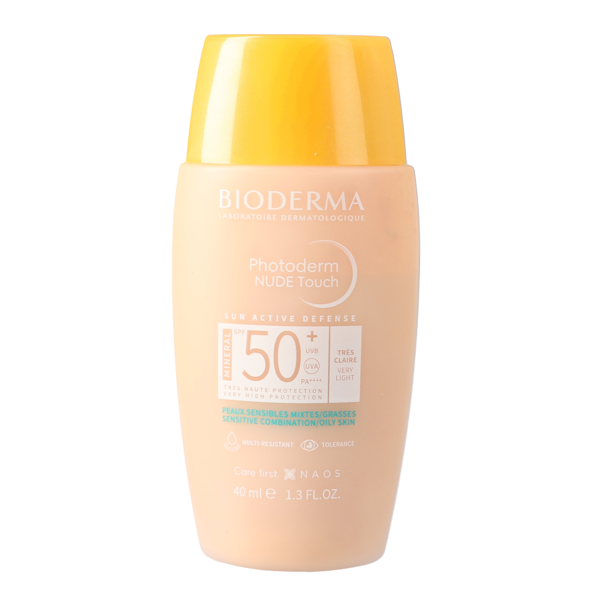 Photoderm NUDE Touch SPF 50+ Very Light Tinted Sunscreen - Oil-Free Face Protection for Daily Wear & Sensitive Skin | Perfect for Beach, Outdoor Activities & Makeup Base