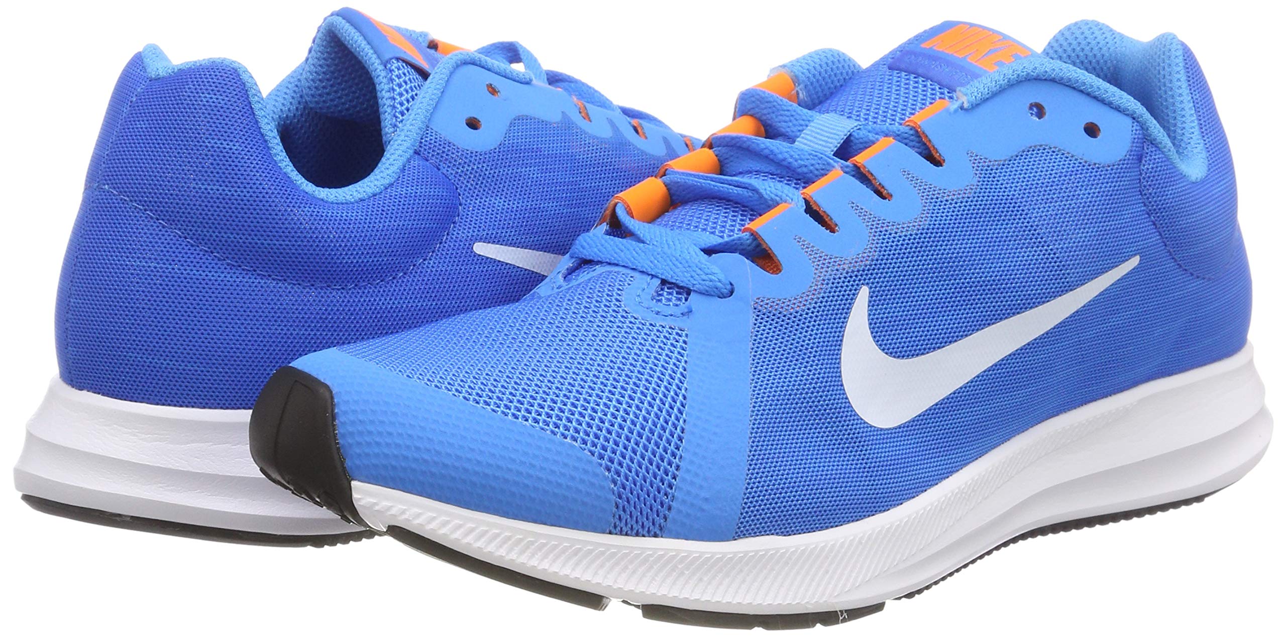 Nike Downshifter 8 Running Shoes for Boys - Big Kid Size 7 | Blue Hero/Football Grey/Cobalt Blaze | Lightweight & Breathable for School, Sports & Daily Wear