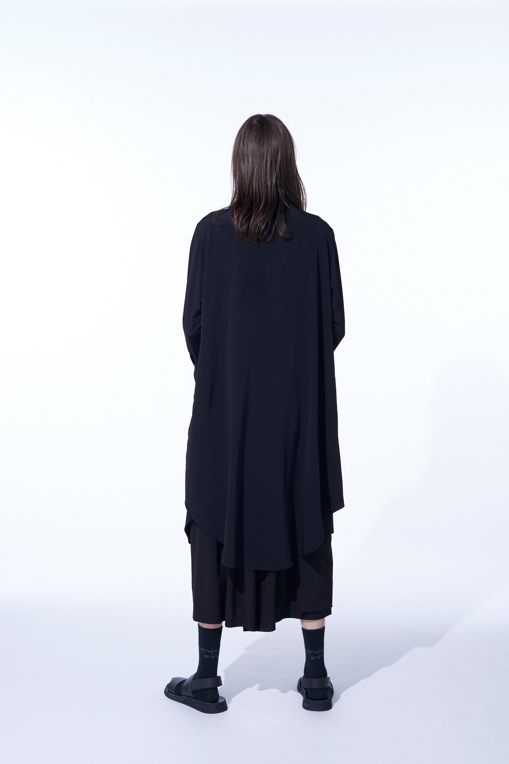 Elegant Crepe de Chine Shirt Dress with Double Tailored Right Front - Perfect for Office Wear & Casual Outings